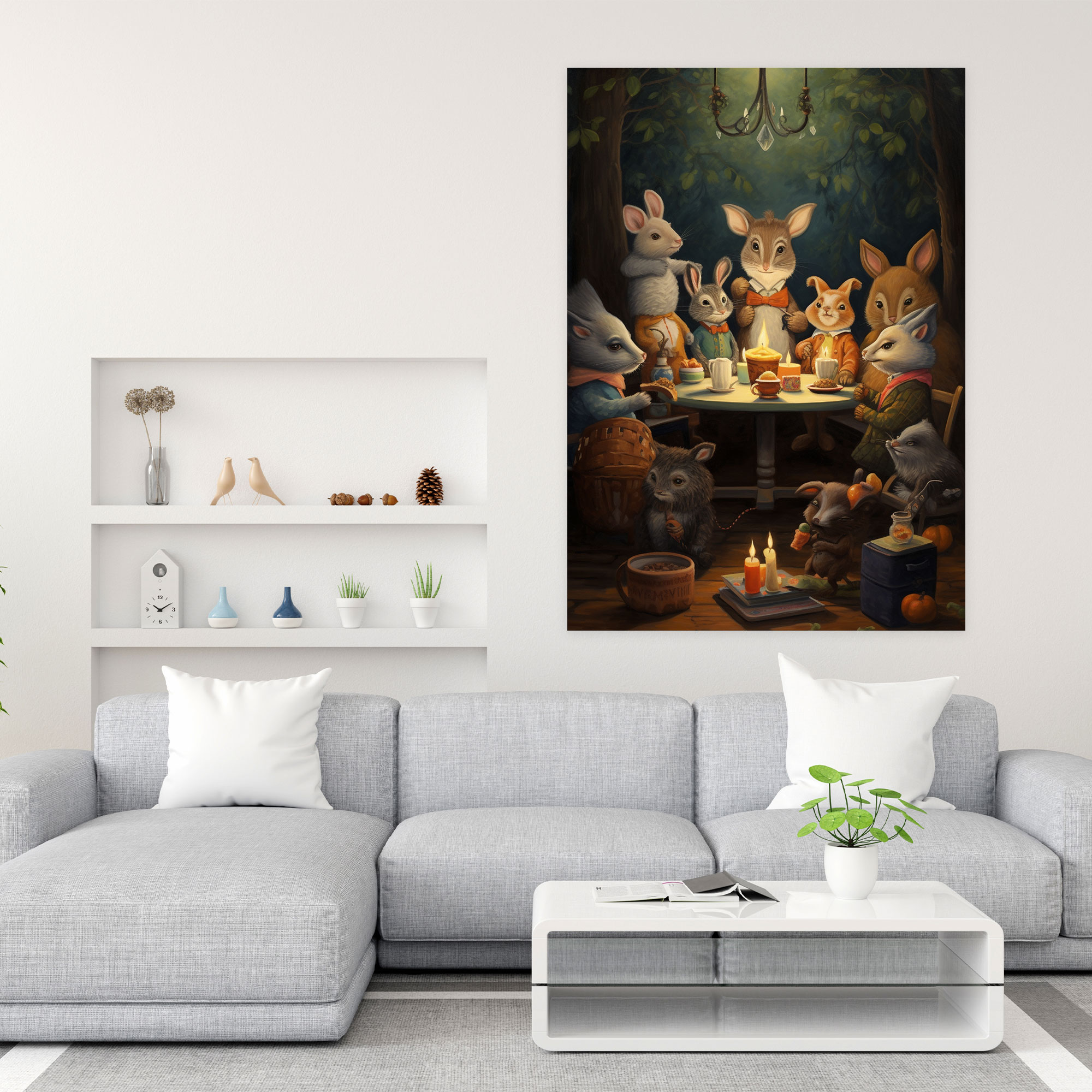 Whimsical Candle Canvas Print - Candle, Wall Decoration, Wall Art, Canvas Print