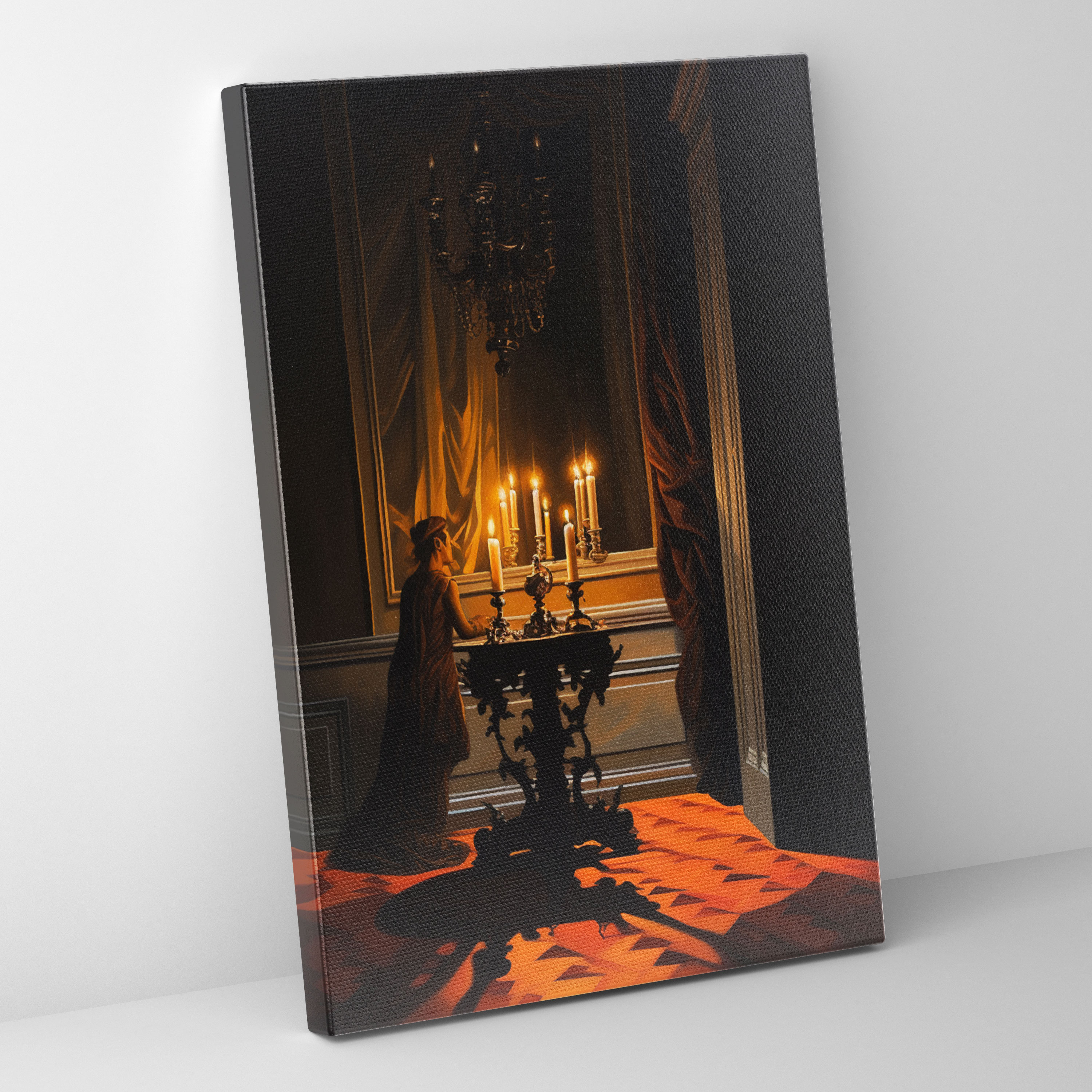 Dramatic Candle Canvas Print - Candle, Wall Decoration, Canvas Wall Art, Canvas Print