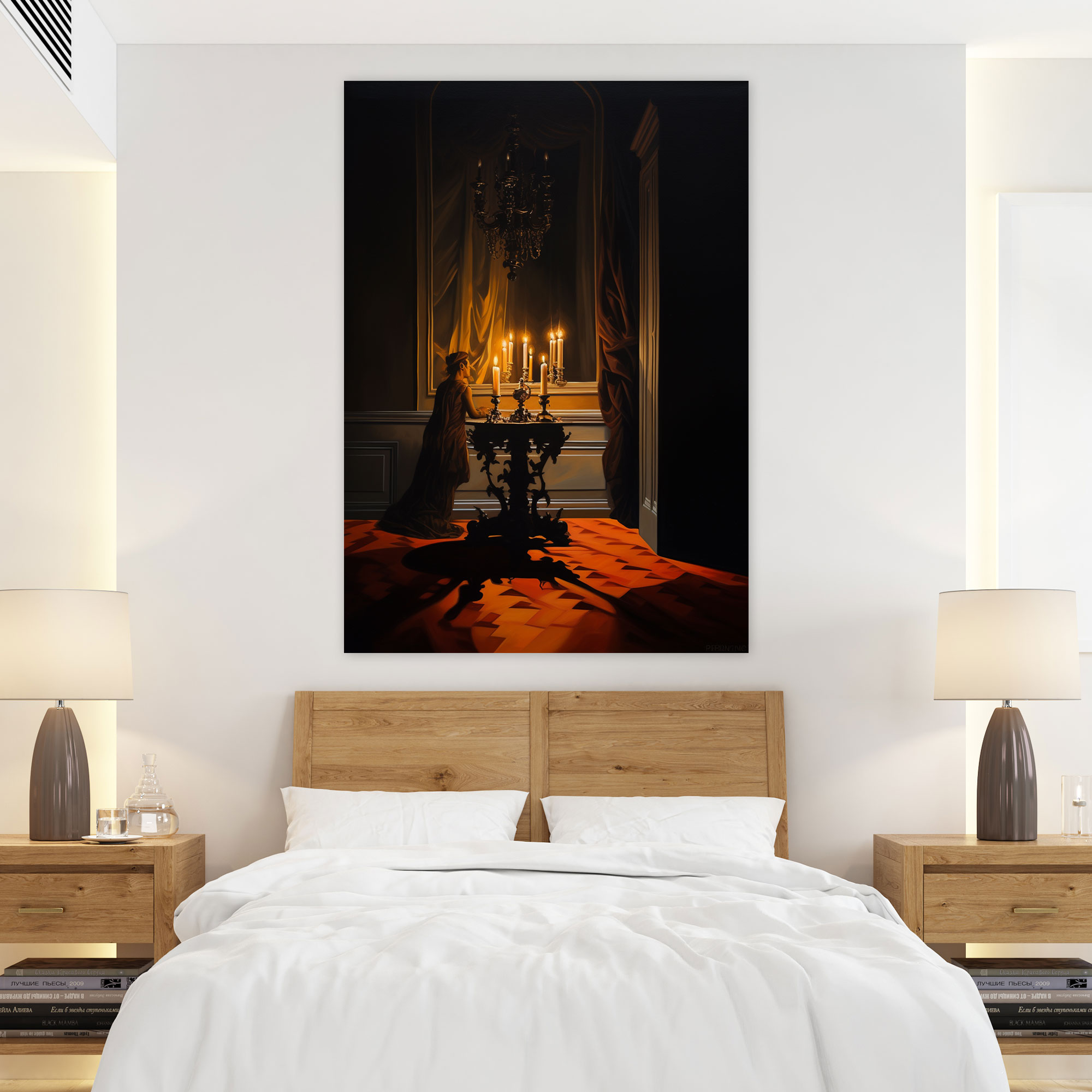 Dramatic Candle Canvas Print - Candle, Wall Decoration, Canvas Wall Art, Canvas Print