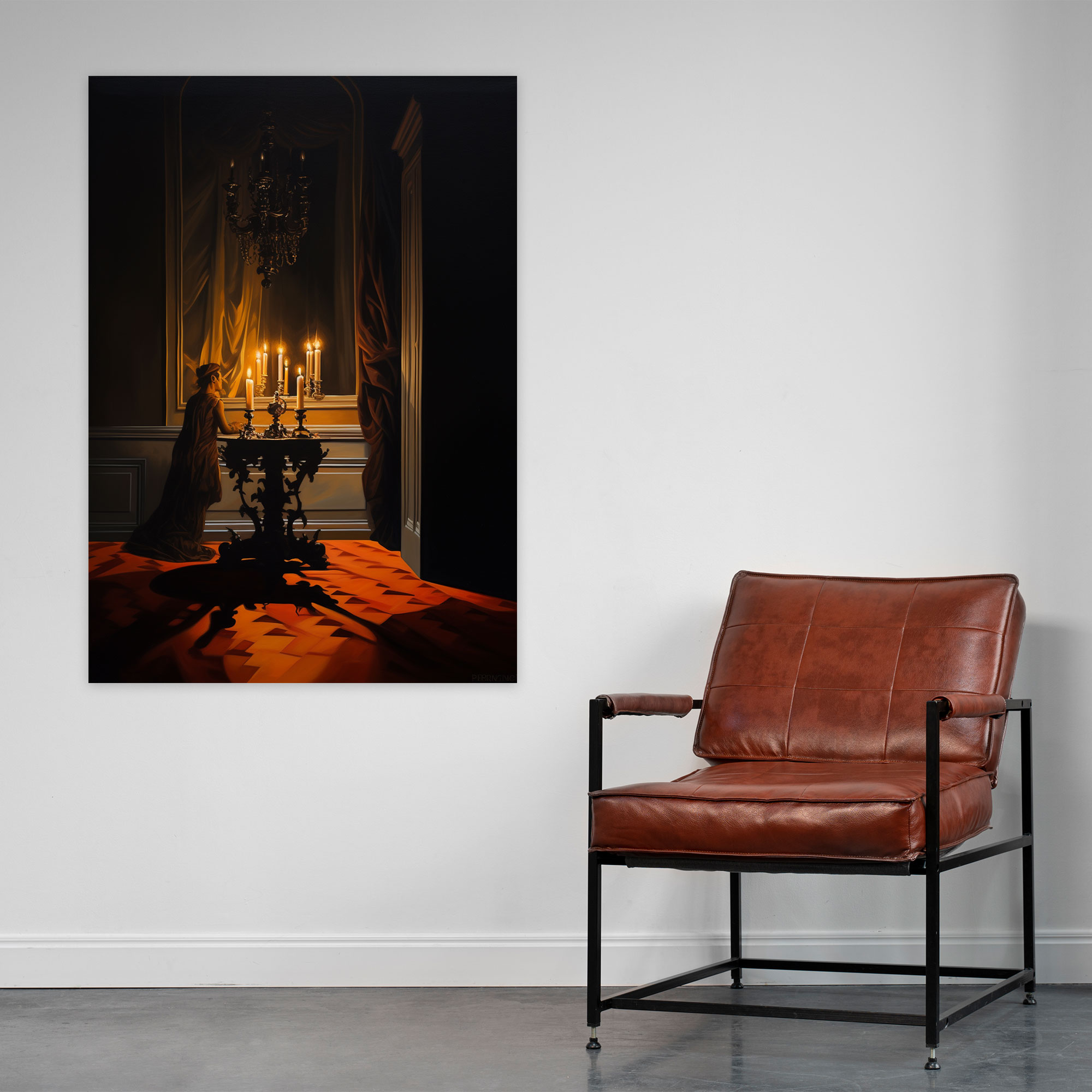 Dramatic Candle Canvas Print - Candle, Wall Decoration, Canvas Wall Art, Canvas Print