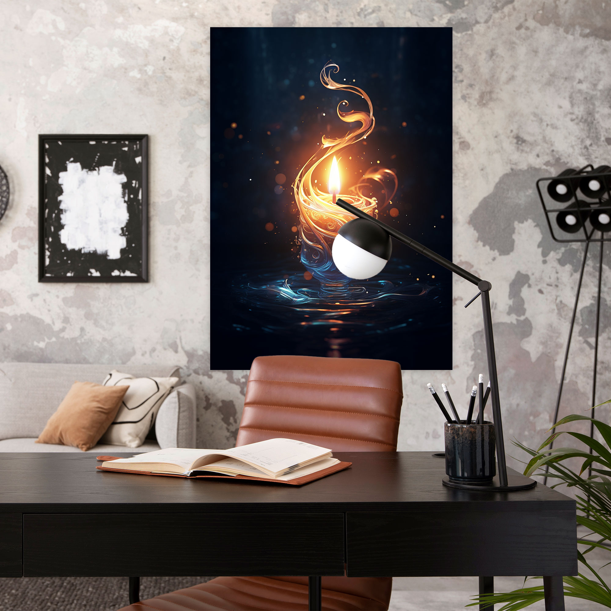 Mystical Candle Canvas Print - Candle, Wall Decoration, Floating, Canvas Wall Art