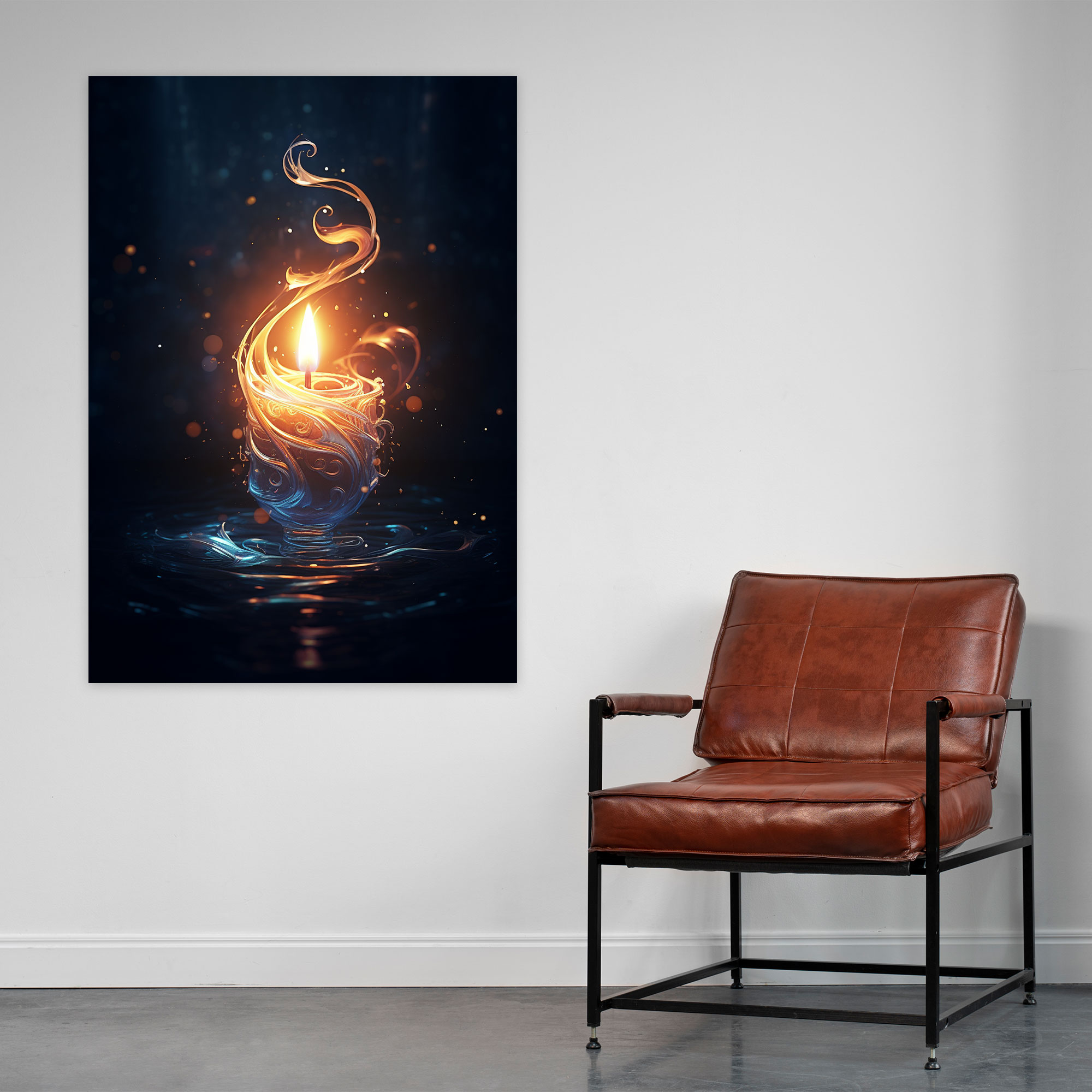 Mystical Candle Canvas Print - Candle, Wall Decoration, Floating, Canvas Wall Art