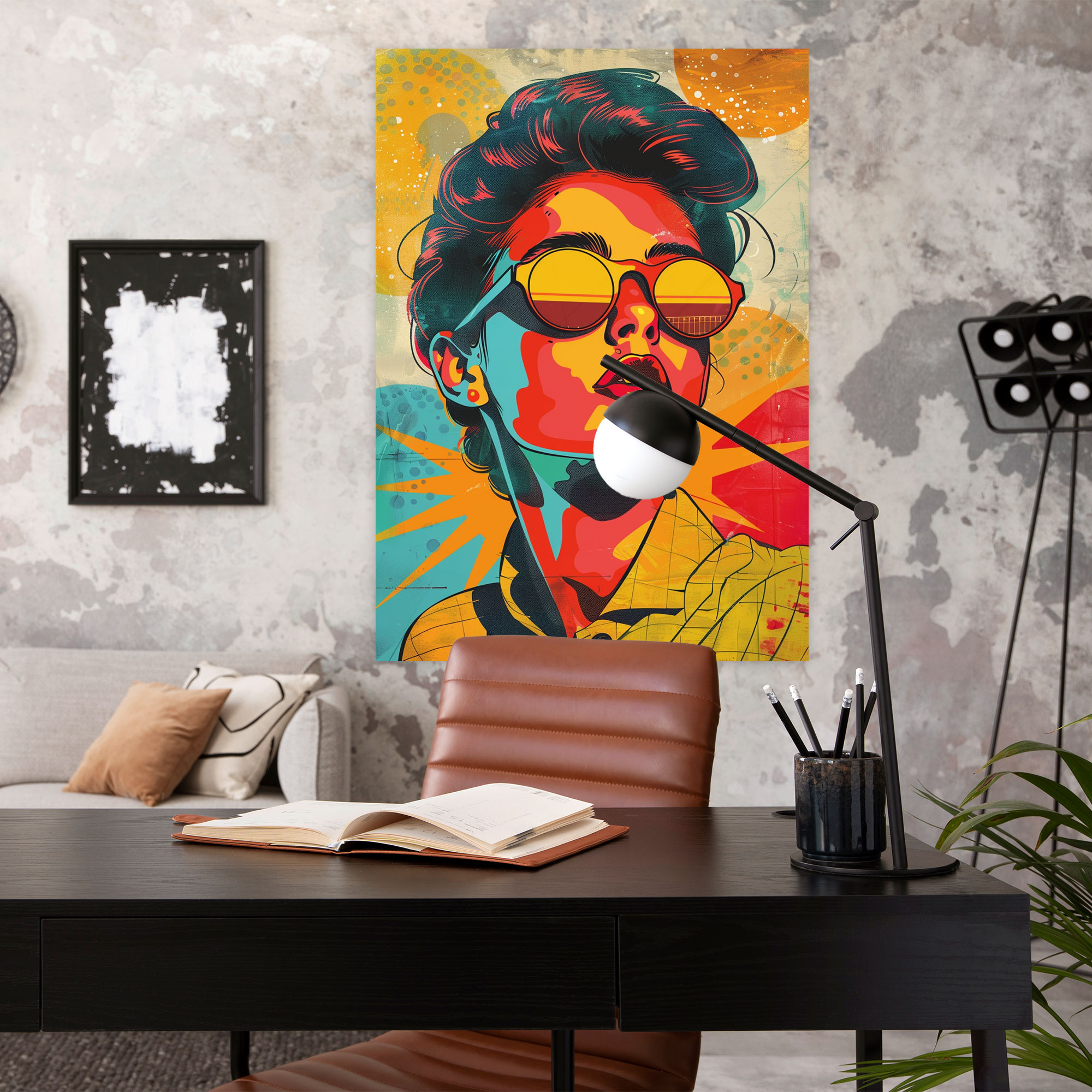 Colorful Classic Portrait Canvas Print - Classicism And Popart, Canvas Print, Canvas, Wall Art
