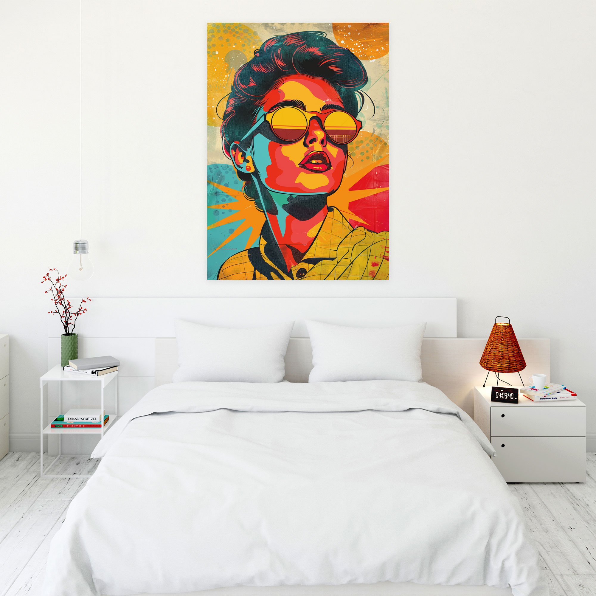 Colorful Classic Portrait Canvas Print - Classicism And Popart, Canvas Print, Canvas, Wall Art