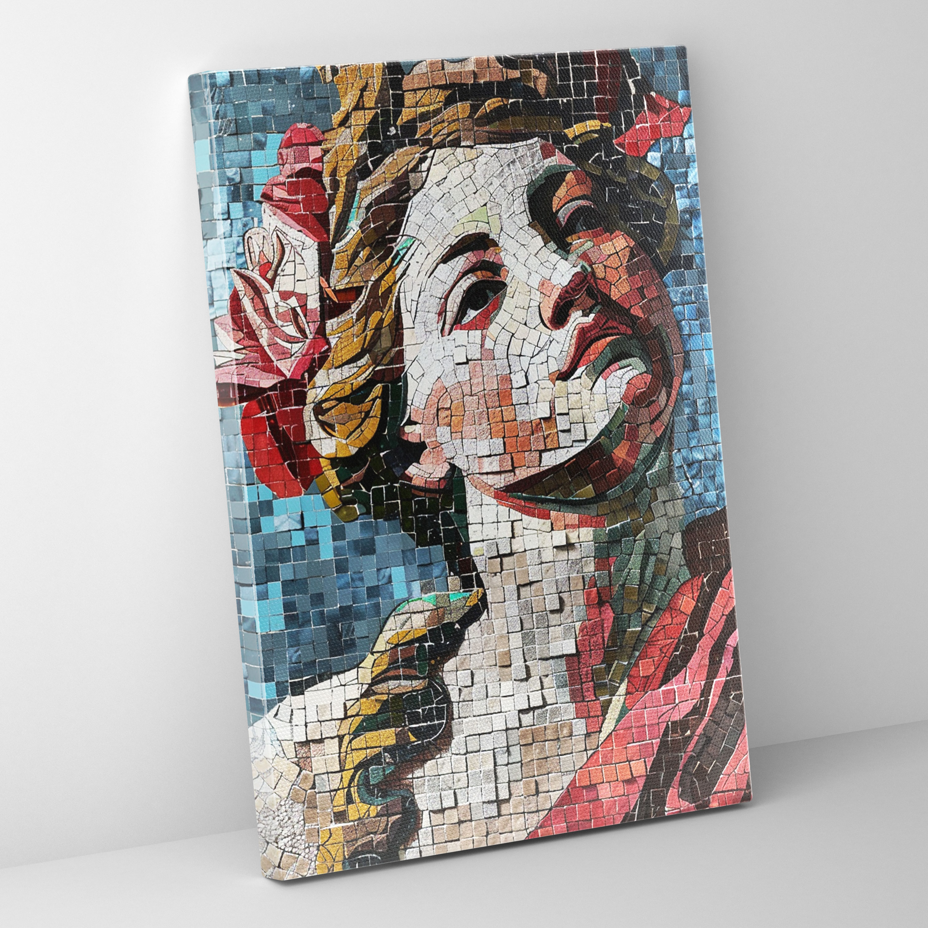 Whimsical Roman Mosaic Wall Art - Classicism And Popart, Home Decoration, Wall Decoration, Whimsical Roman Mosaic