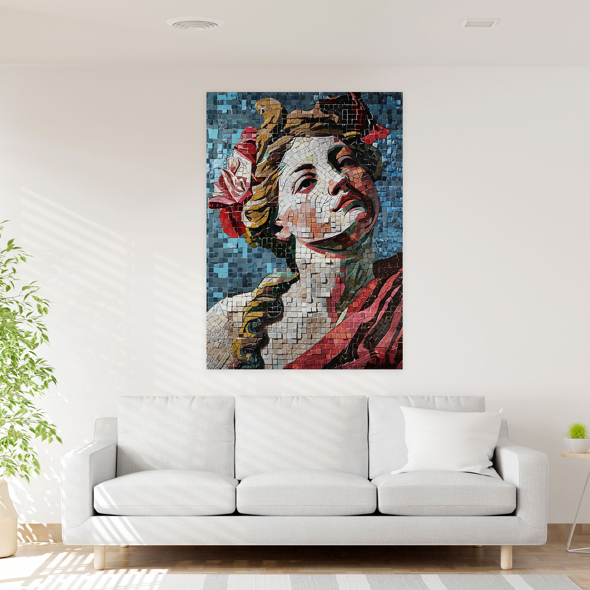 Whimsical Roman Mosaic Wall Art - Classicism And Popart, Home Decoration, Wall Decoration, Whimsical Roman Mosaic