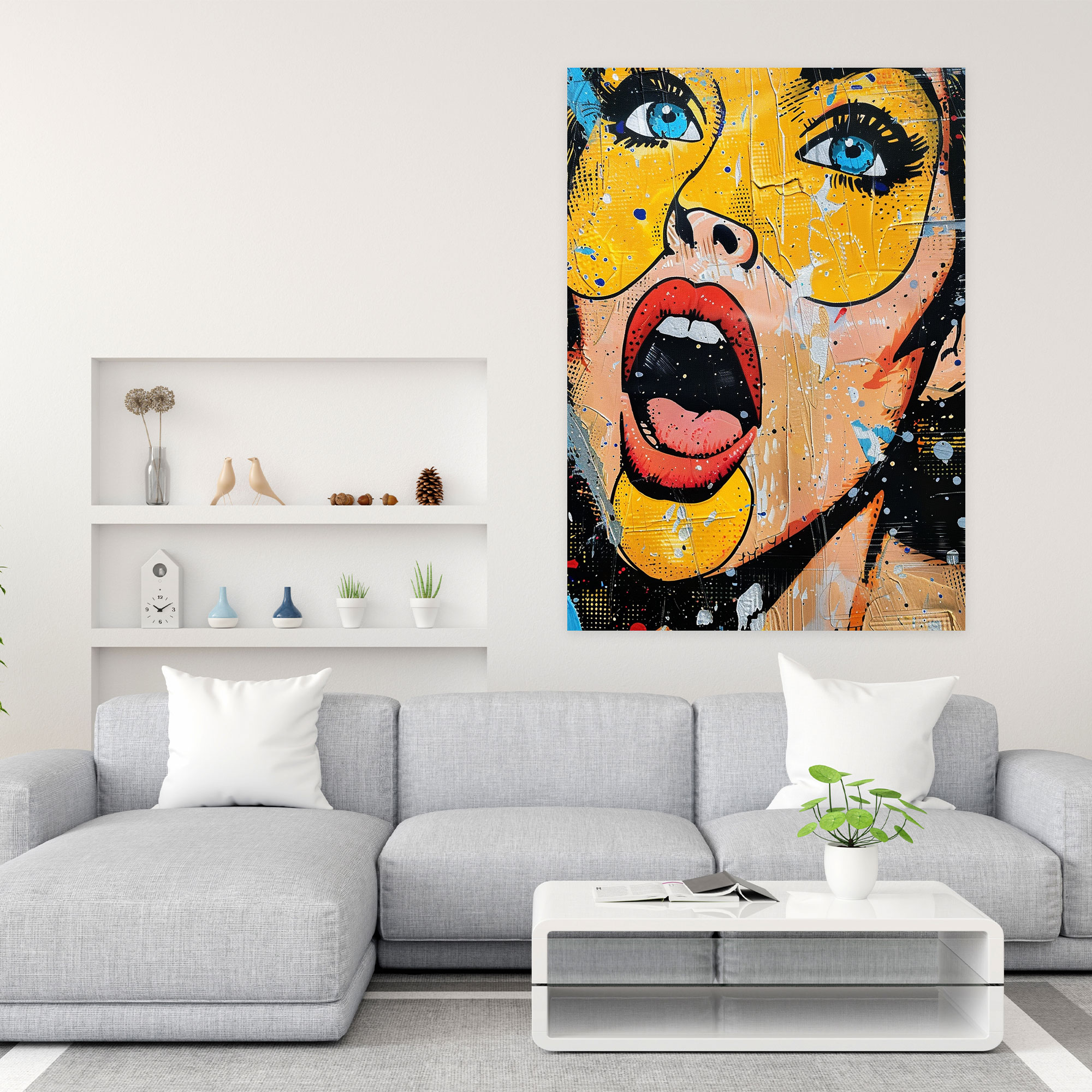 Impressionist Comic Pop Art Canvas Print - Classicism And Popart, Canvas, Wall Decoration, Impressionist Comic Pop Art