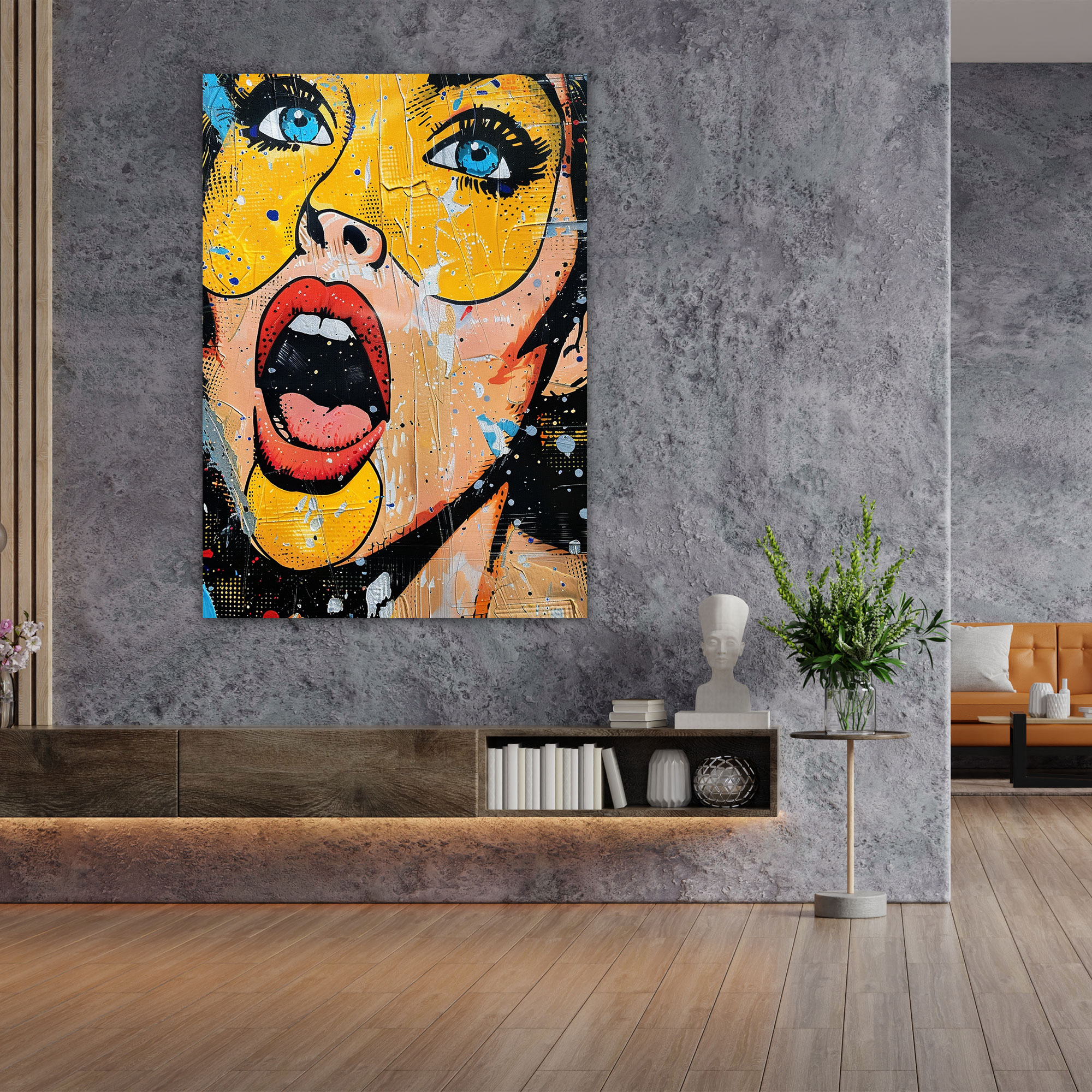 Impressionist Comic Pop Art Canvas Print - Classicism And Popart, Canvas, Wall Decoration, Impressionist Comic Pop Art