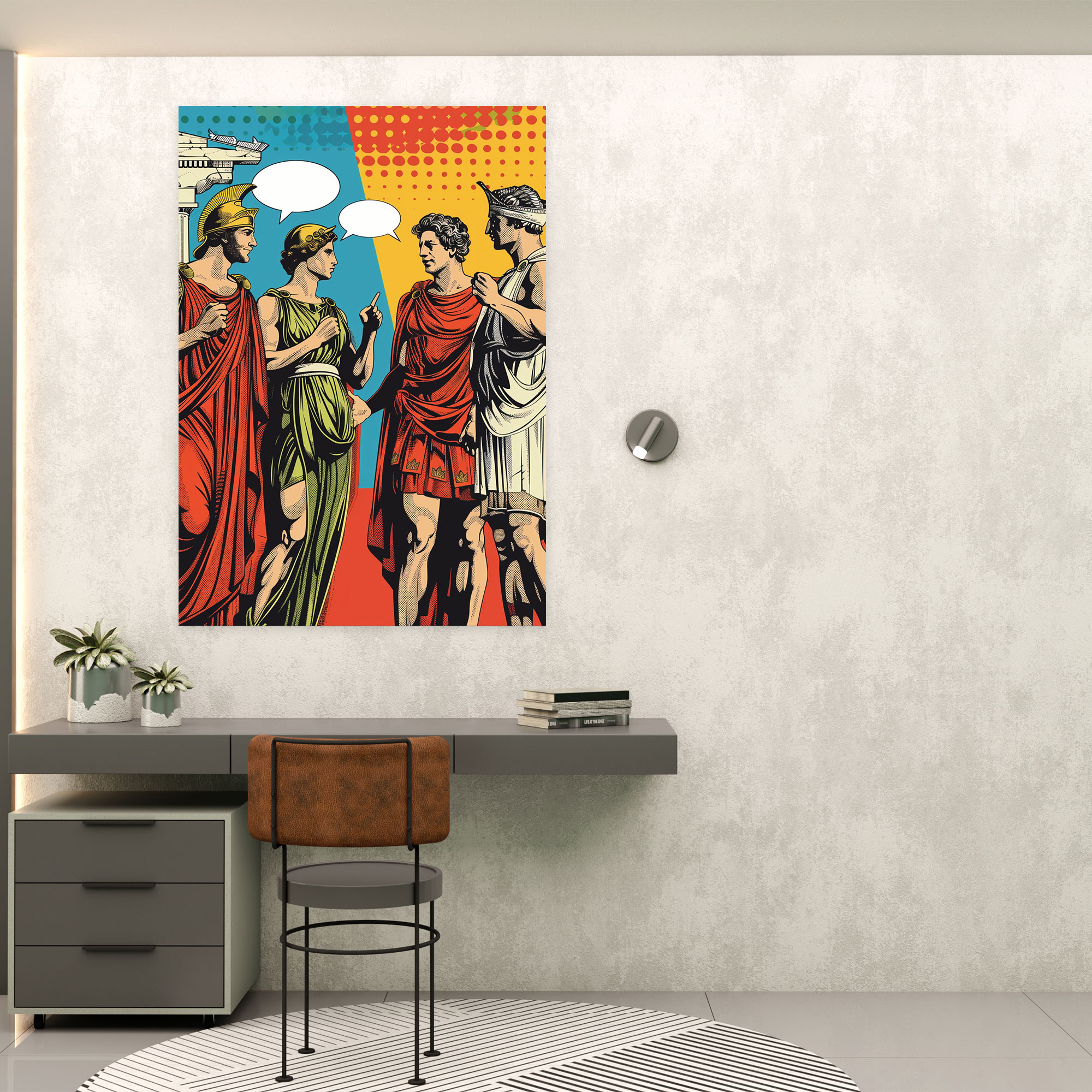 Classic Greek Mythology Pop Art Wall Art - Classicism And Popart, Canvas, Greek Mythology, Comic Book Style