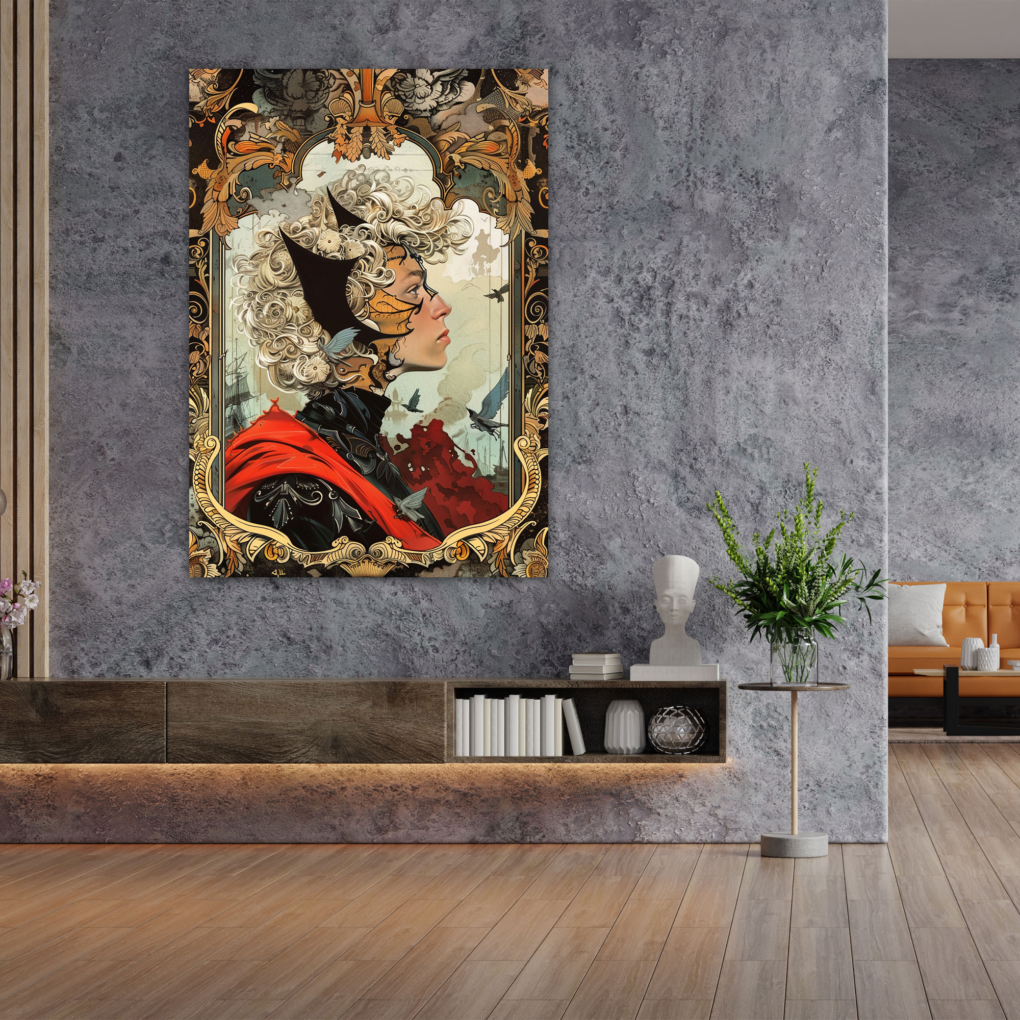 Rococo Comic Character Canvas Print - Classicism And Popart, Home Decoration, Rococo Painting, Wall Art