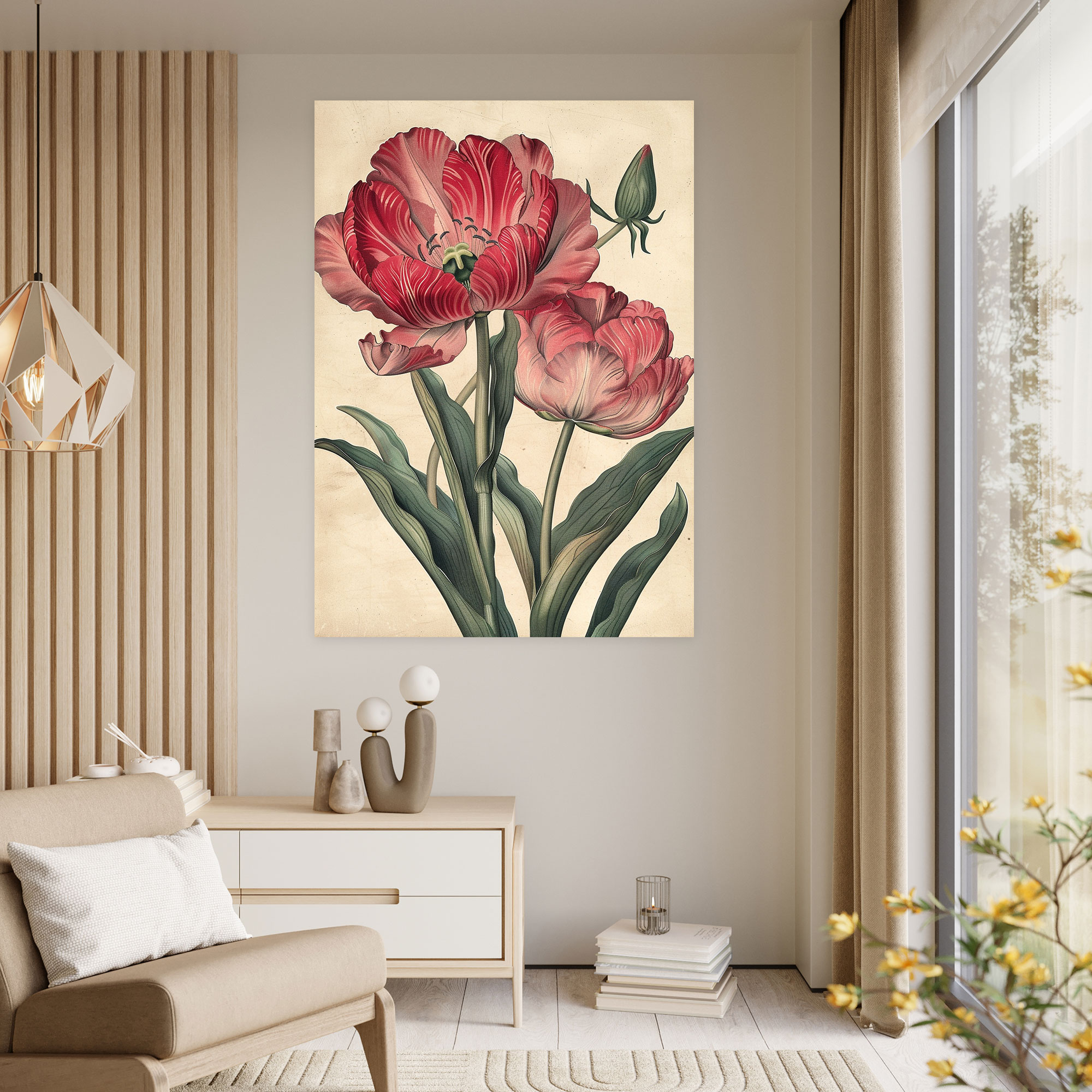 Botanical Pop Art Canvas Print - Classicism And Popart, Botanical Illustration, Canvas Print, Wall Art