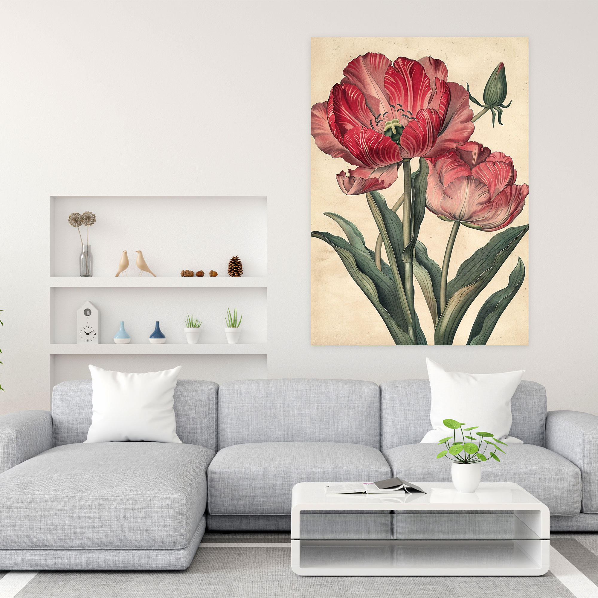 Botanical Pop Art Canvas Print - Classicism And Popart, Botanical Illustration, Canvas Print, Wall Art