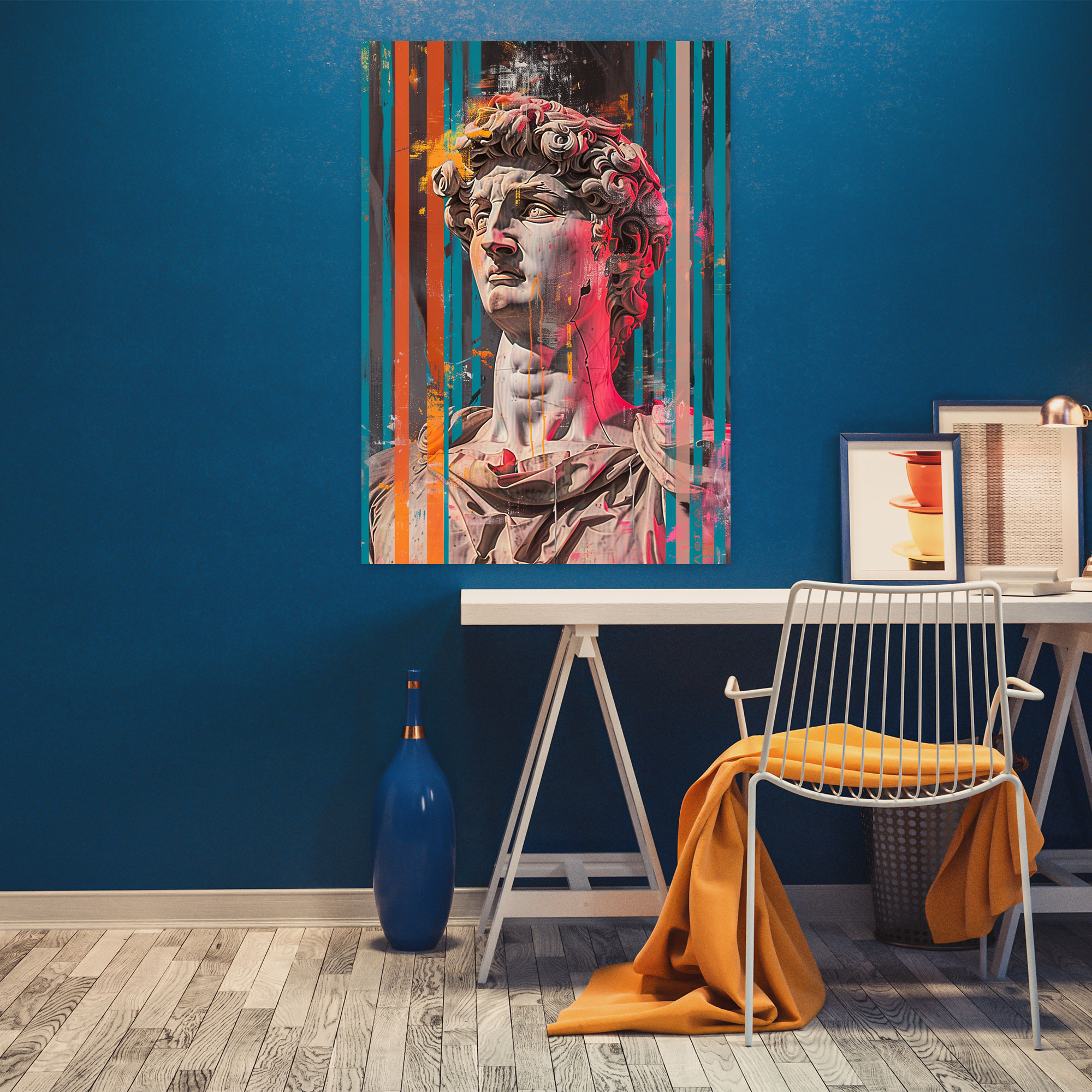 Glitch Art Classicism Wall Decoration - Classicism And Popart, Wall Decoration, Wall Art, Digital Glitch Effect