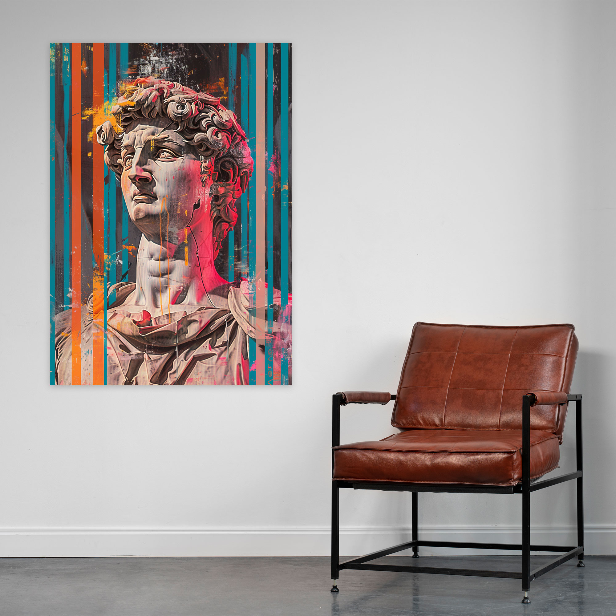 Glitch Art Classicism Wall Decoration - Classicism And Popart, Wall Decoration, Wall Art, Digital Glitch Effect