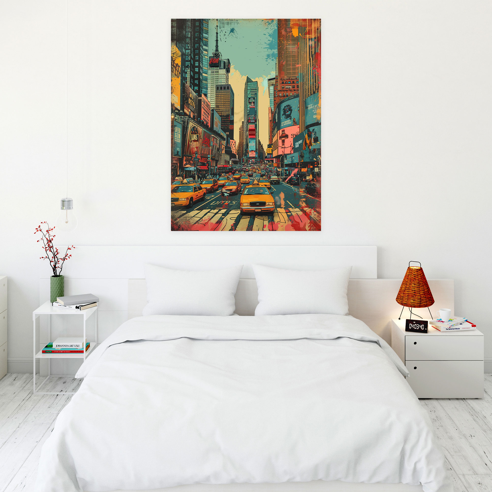 Cityscape Pop Art Canvas Print - Classicism And Popart, Comic Book Style, Home Decoration, Classicism Pop Art