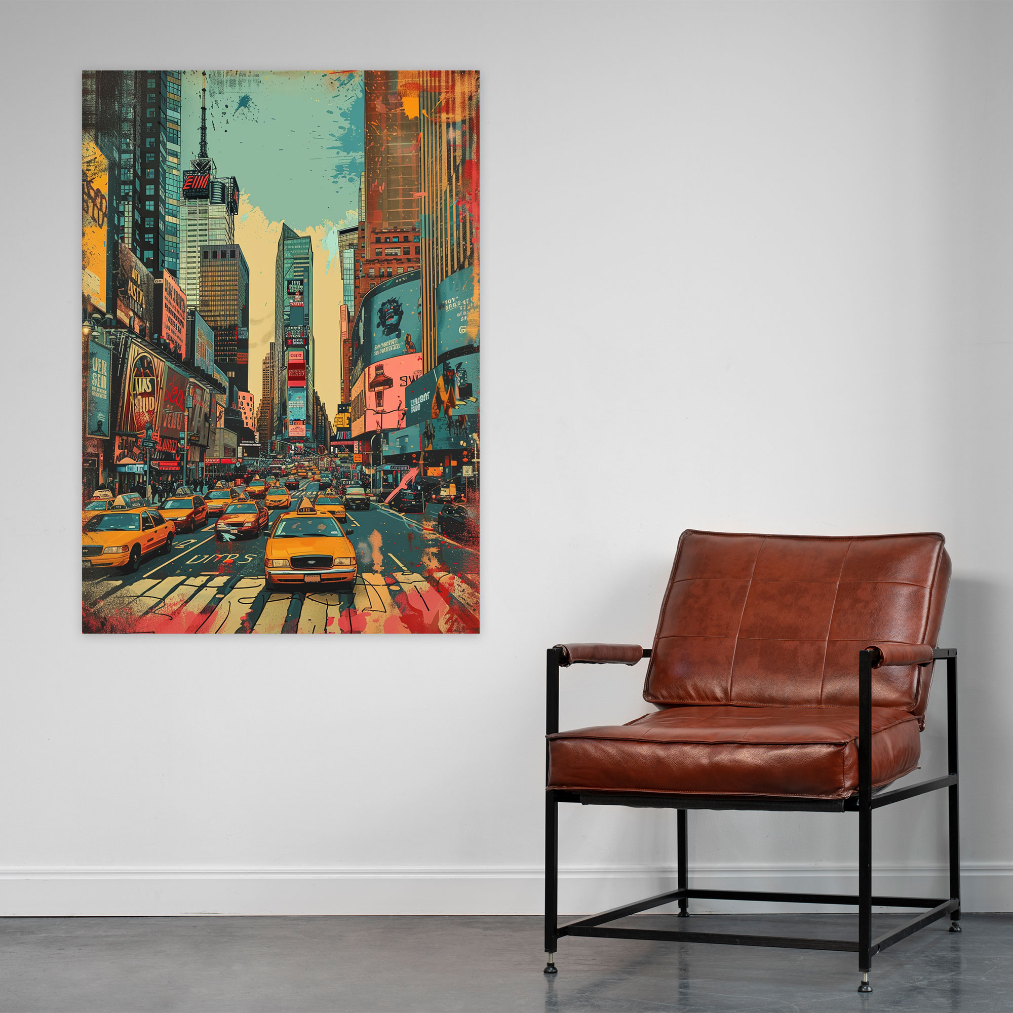 Cityscape Pop Art Canvas Print - Classicism And Popart, Comic Book Style, Home Decoration, Classicism Pop Art