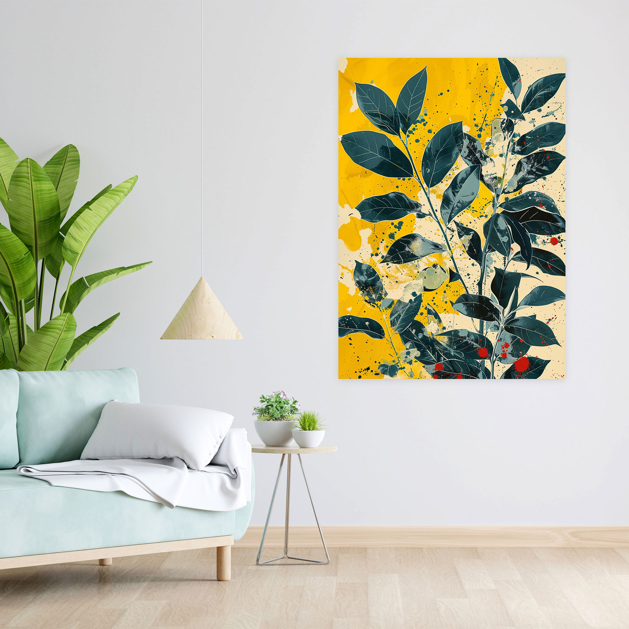 Botanical Splatter Pop Art Canvas Print - Classicism And Popart, Classicism Pop Art, Botanical Print, Canvas Print