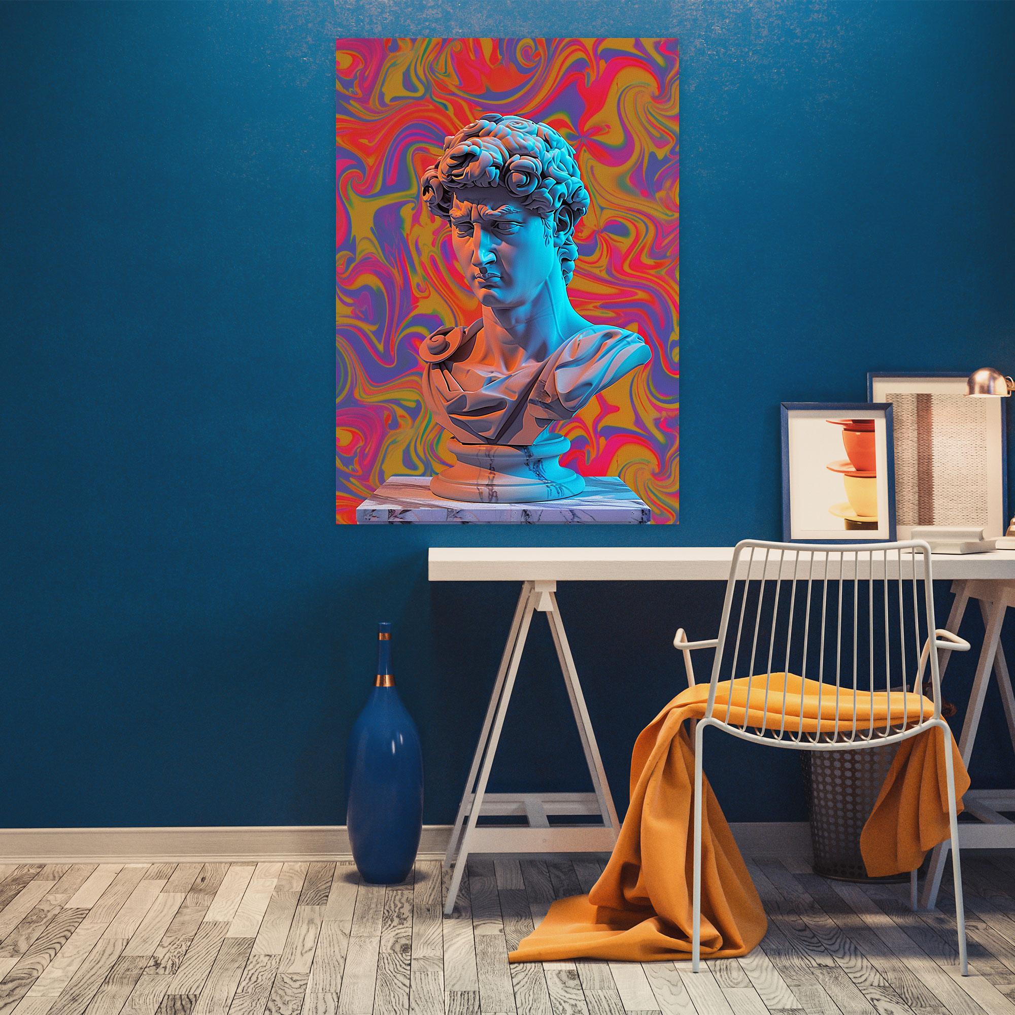 Sculpture Pop Art Wall Decoration - Classicism And Popart, Classical Sculpture, Wall Decoration, Digital Patterns