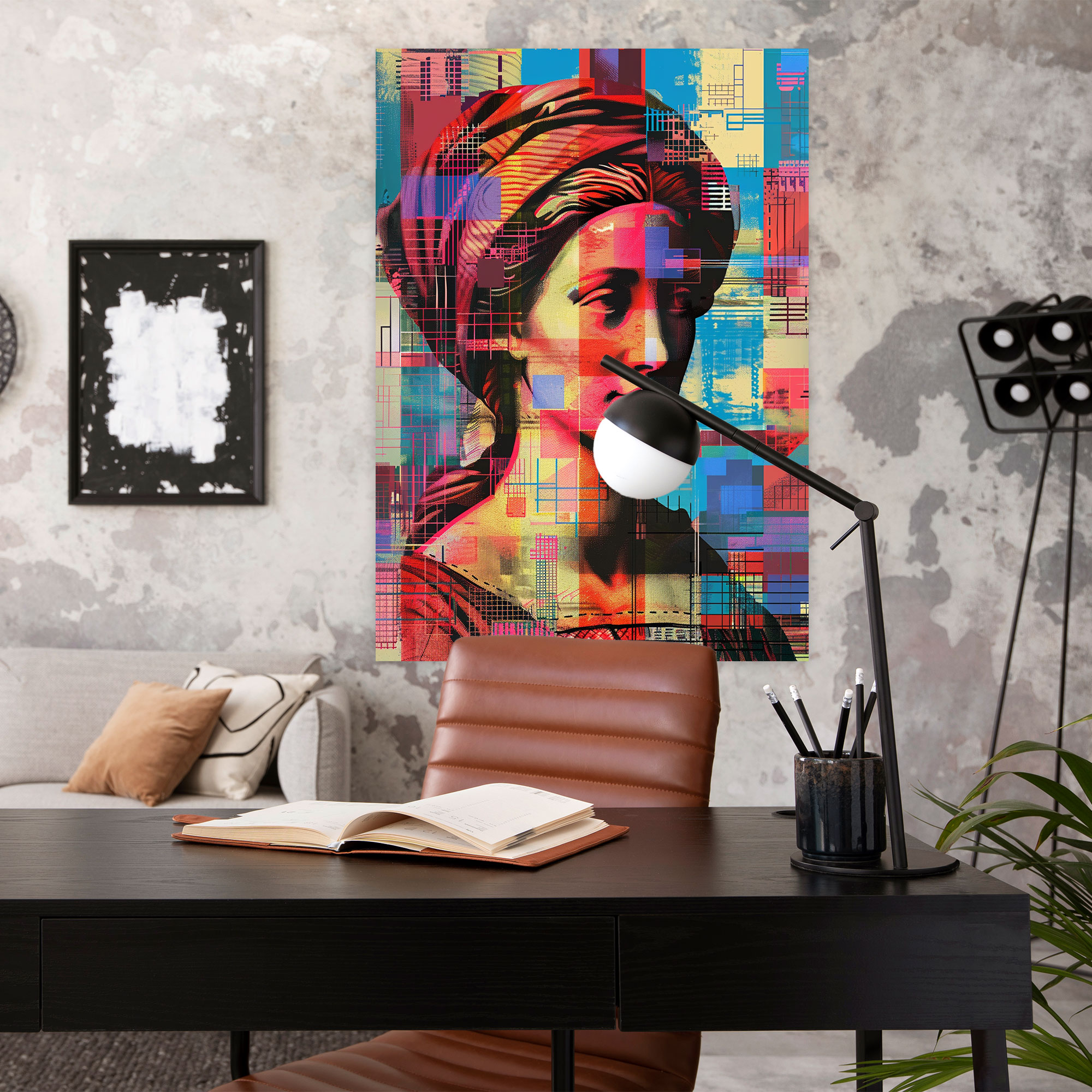 Pixelated Renaissance Canvas Print - Classicism And Popart, Pixelated Pop Art, Canvas Print, Home Decoration