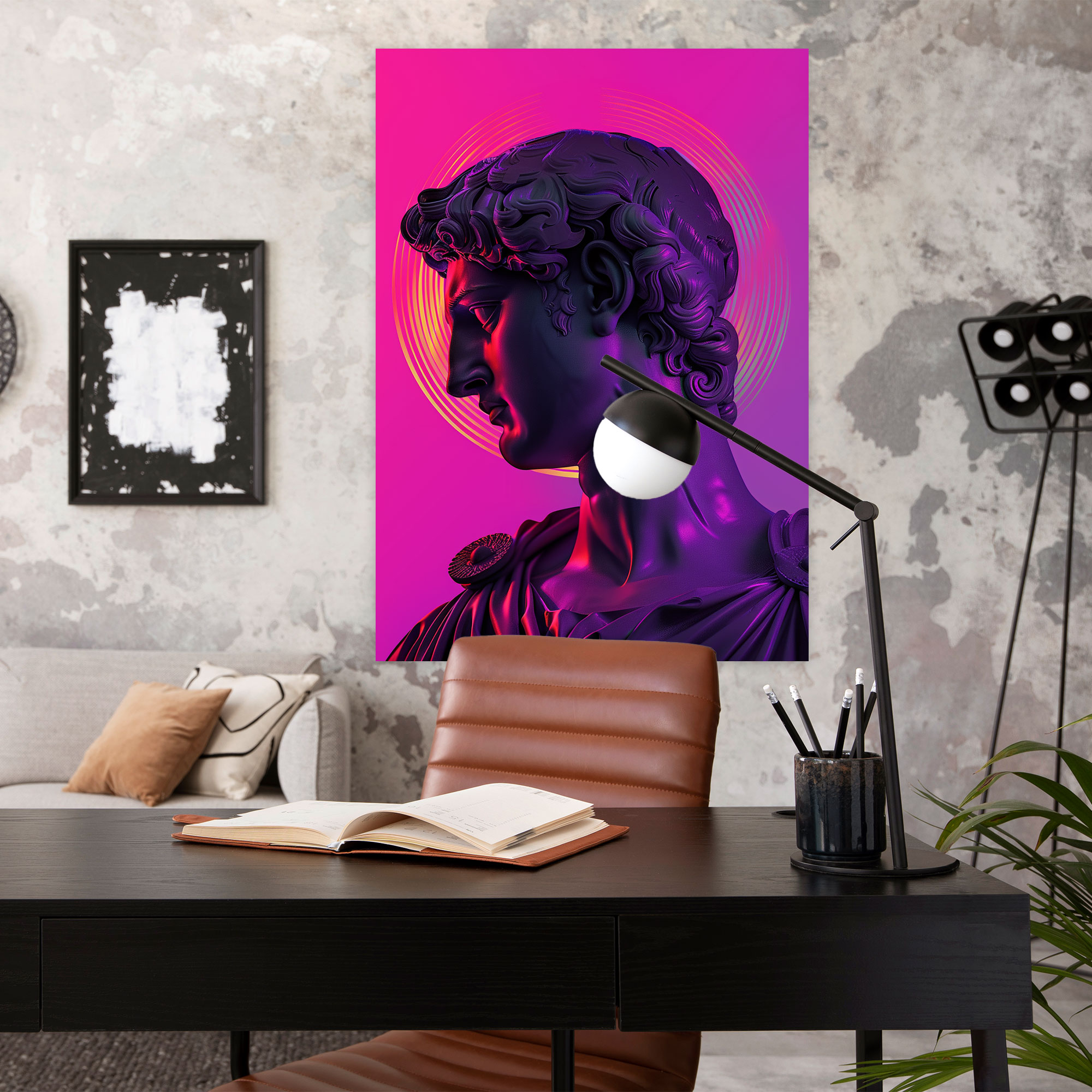 Neon Classicism Canvas Print - Classicism And Popart, Canvas Print, Canvas, Canvas Wall Art