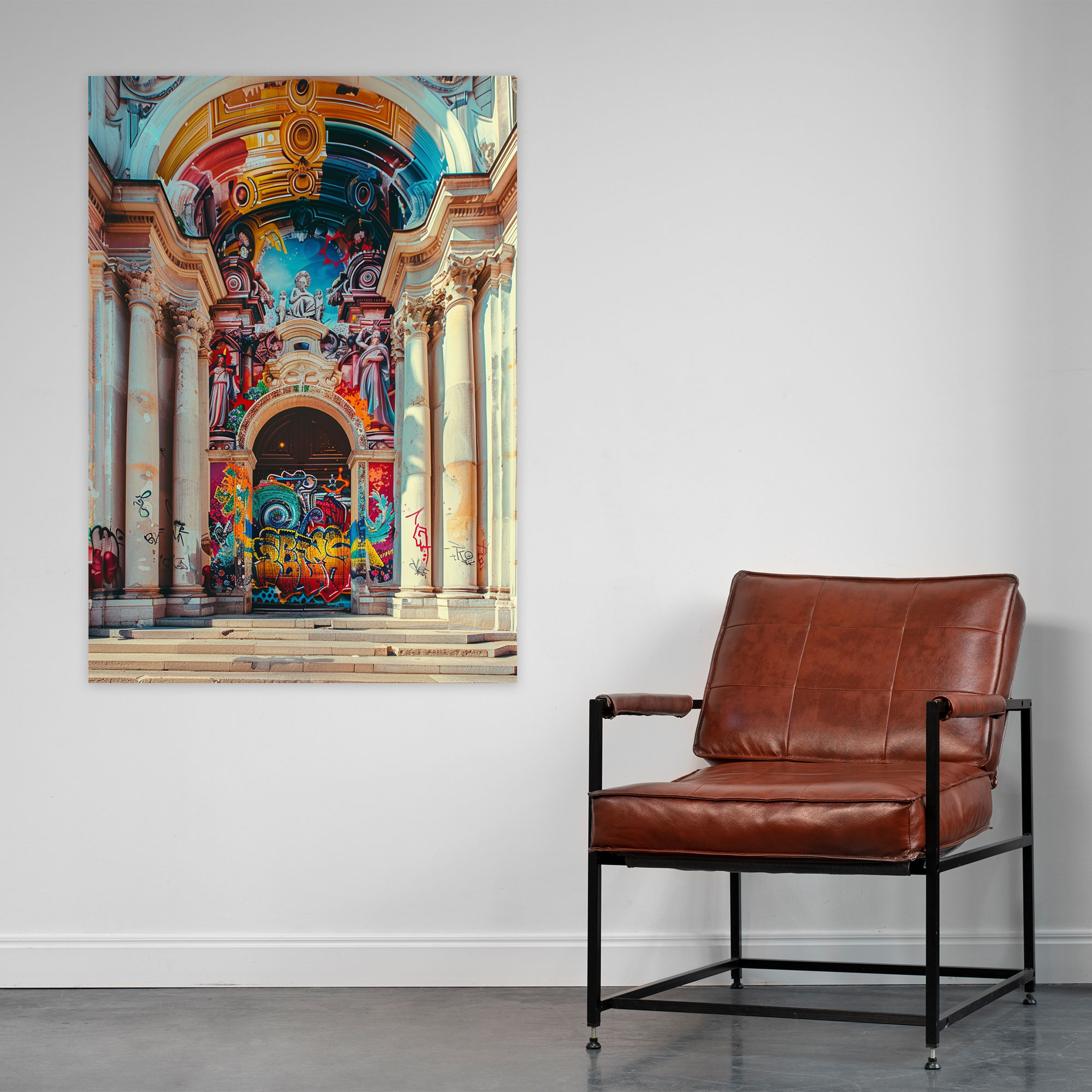 Graffiti Baroque Canvas Print - Classicism And Popart, Wall Art, Baroque Architecture, Canvas Wall Art