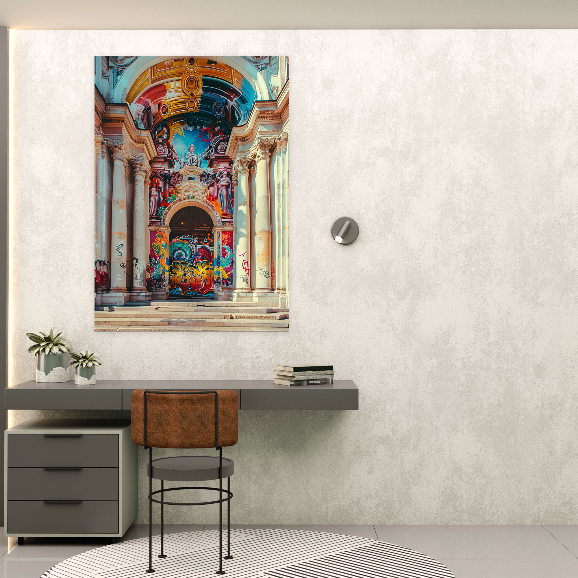 Graffiti Baroque Canvas Print - Classicism And Popart, Wall Art, Baroque Architecture, Canvas Wall Art