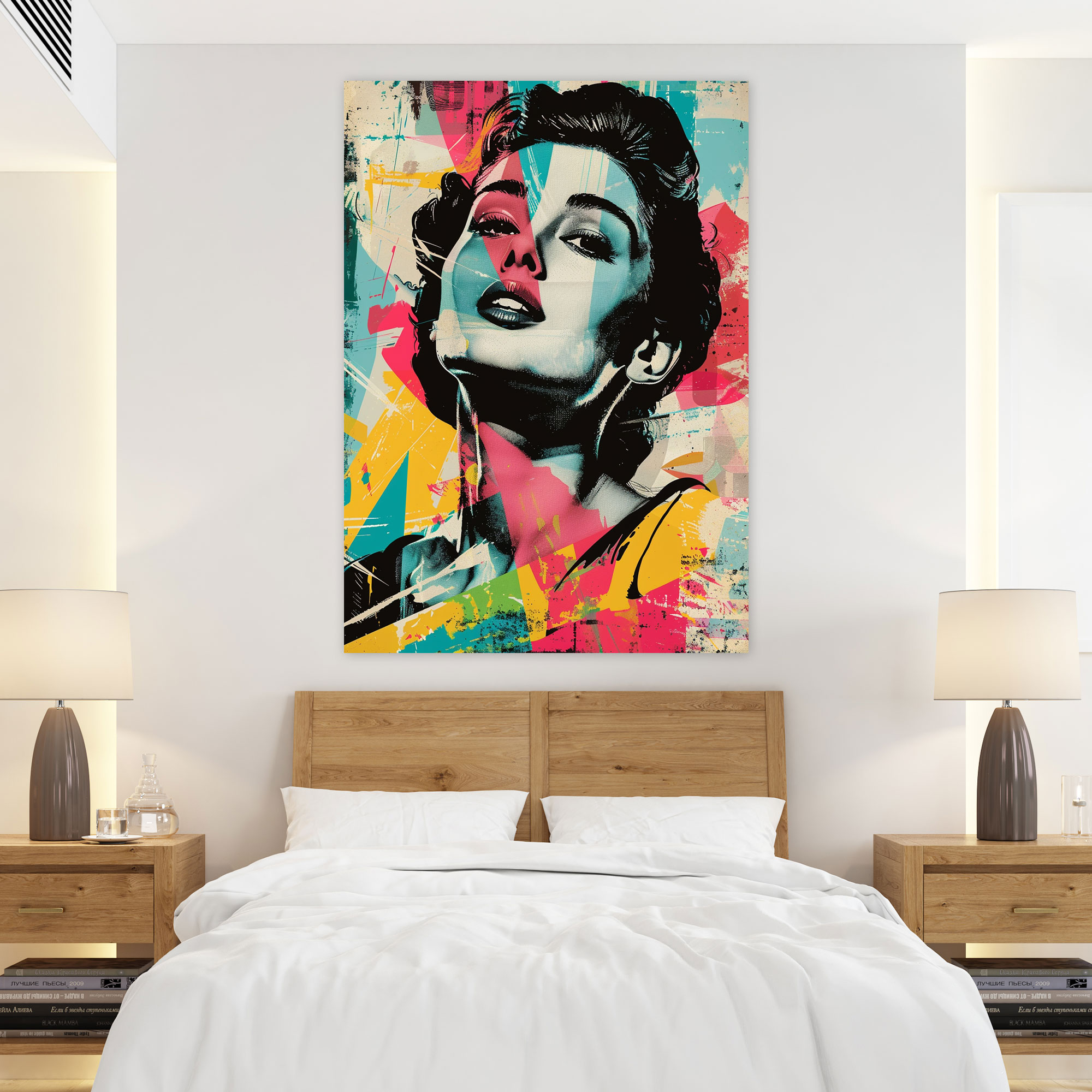 Colorful Portrait Canvas Print - Classicism And Popart, Classicism And Pop Art, Wall Decoration, Wall Art