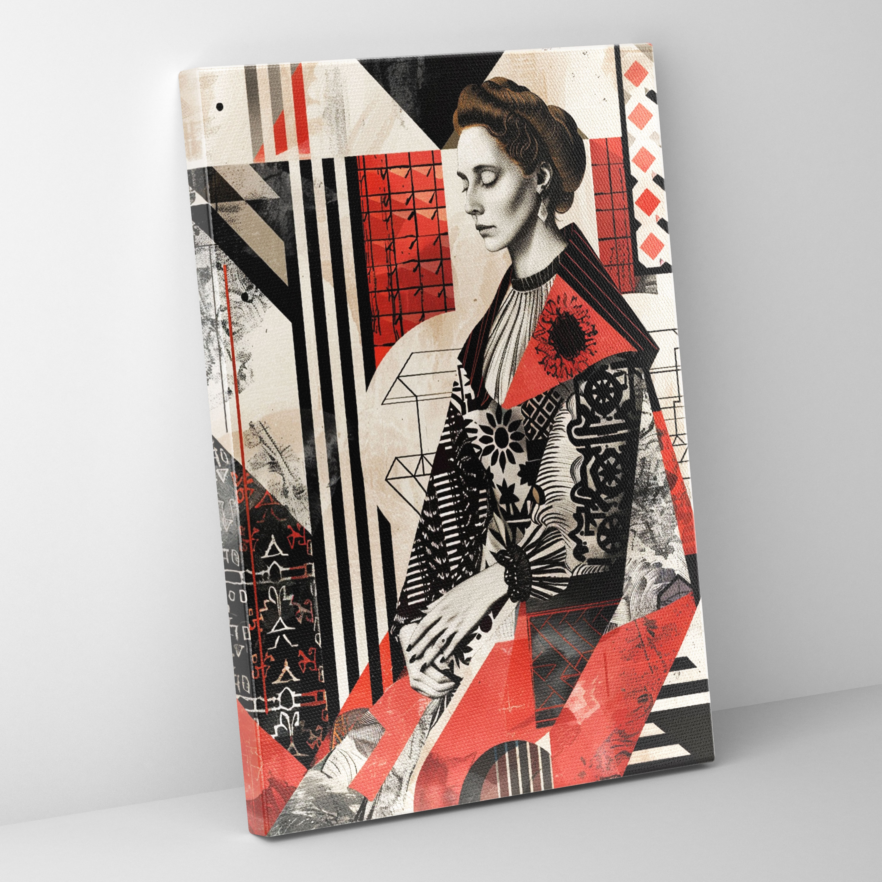 Geometric Victorian Canvas Print - Classicism And Popart, Victorian Era Illustration, Classicism And Pop Art, Canvas Wall Art