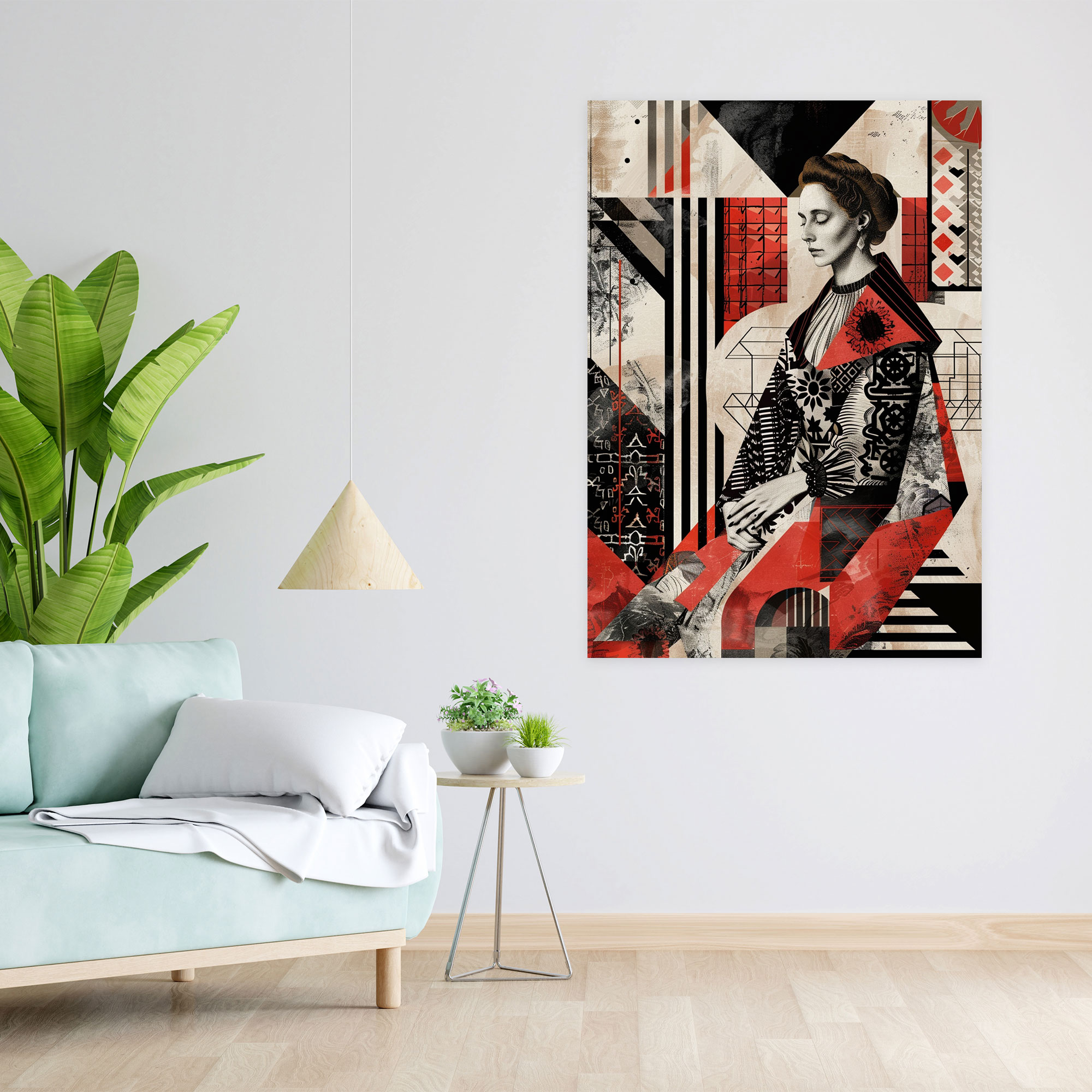 Geometric Victorian Canvas Print - Classicism And Popart, Victorian Era Illustration, Classicism And Pop Art, Canvas Wall Art