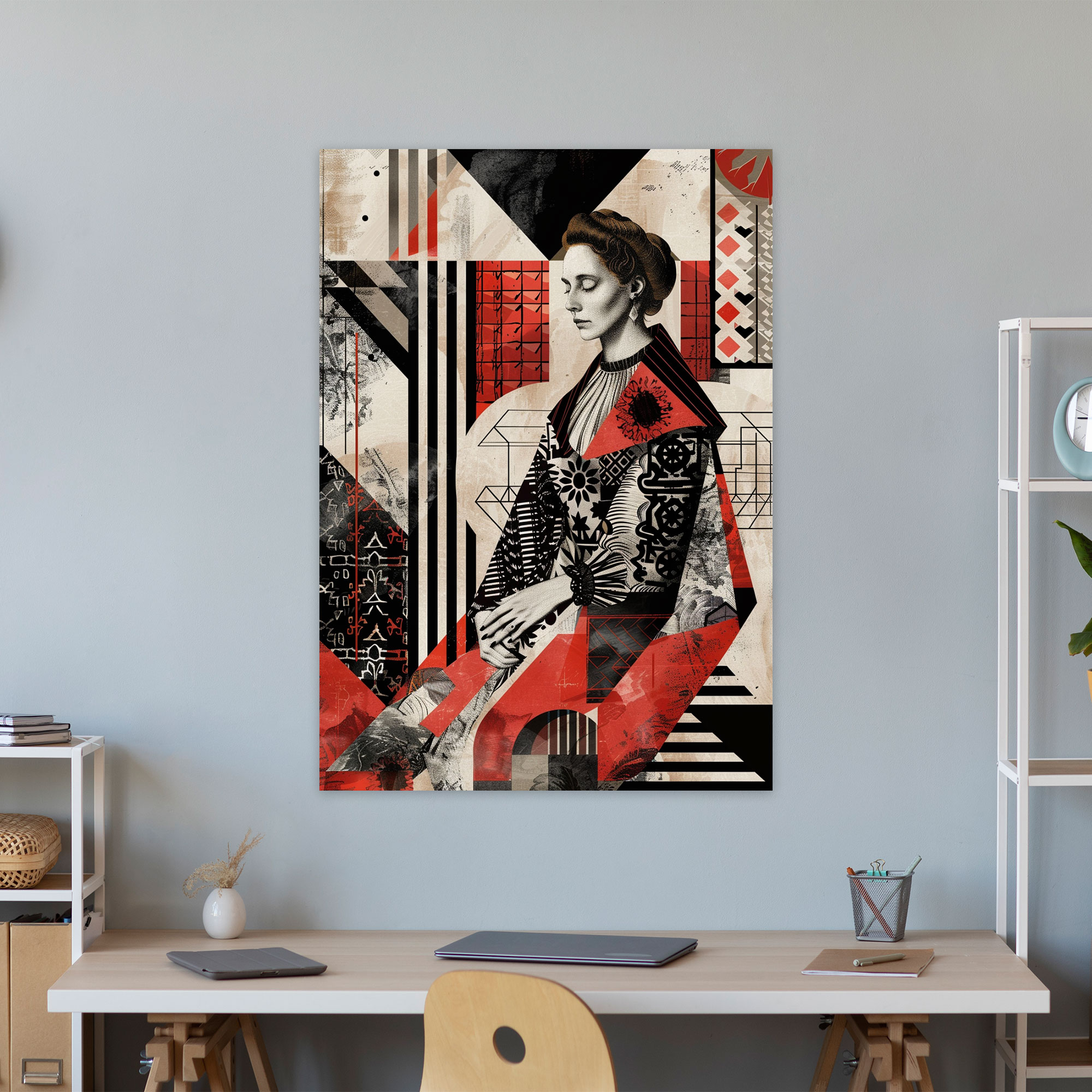 Geometric Victorian Canvas Print - Classicism And Popart, Victorian Era Illustration, Classicism And Pop Art, Canvas Wall Art