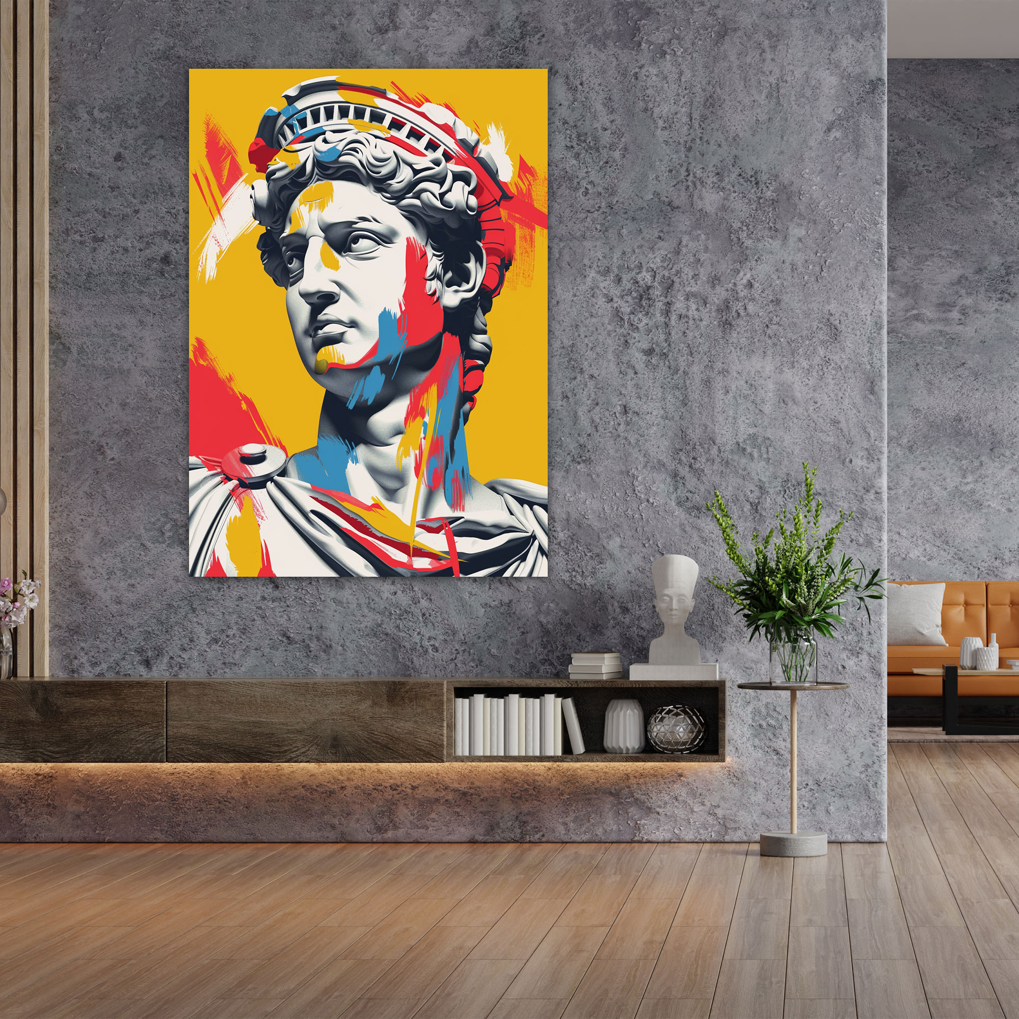 Classicism Meets Pop Art Canvas Print - Classicism And Popart, Home Decoration, Wall Art, Canvas