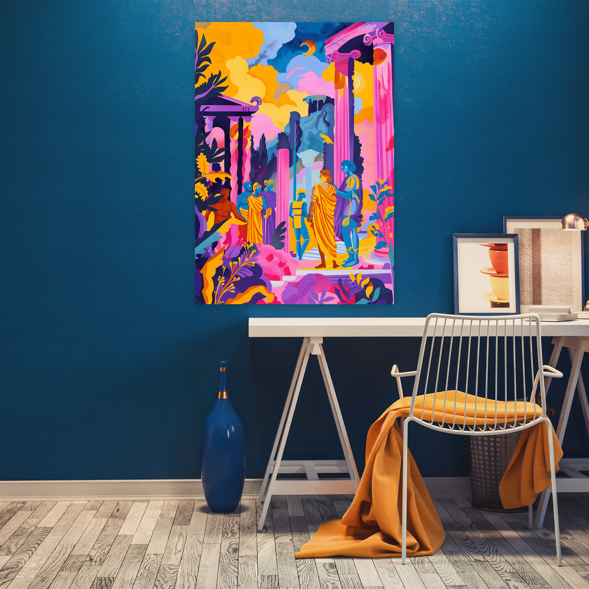 Greek Mythology Pop Art Canvas Print - Classicism And Popart, Home Decoration, Canvas, Canvas Wall Art