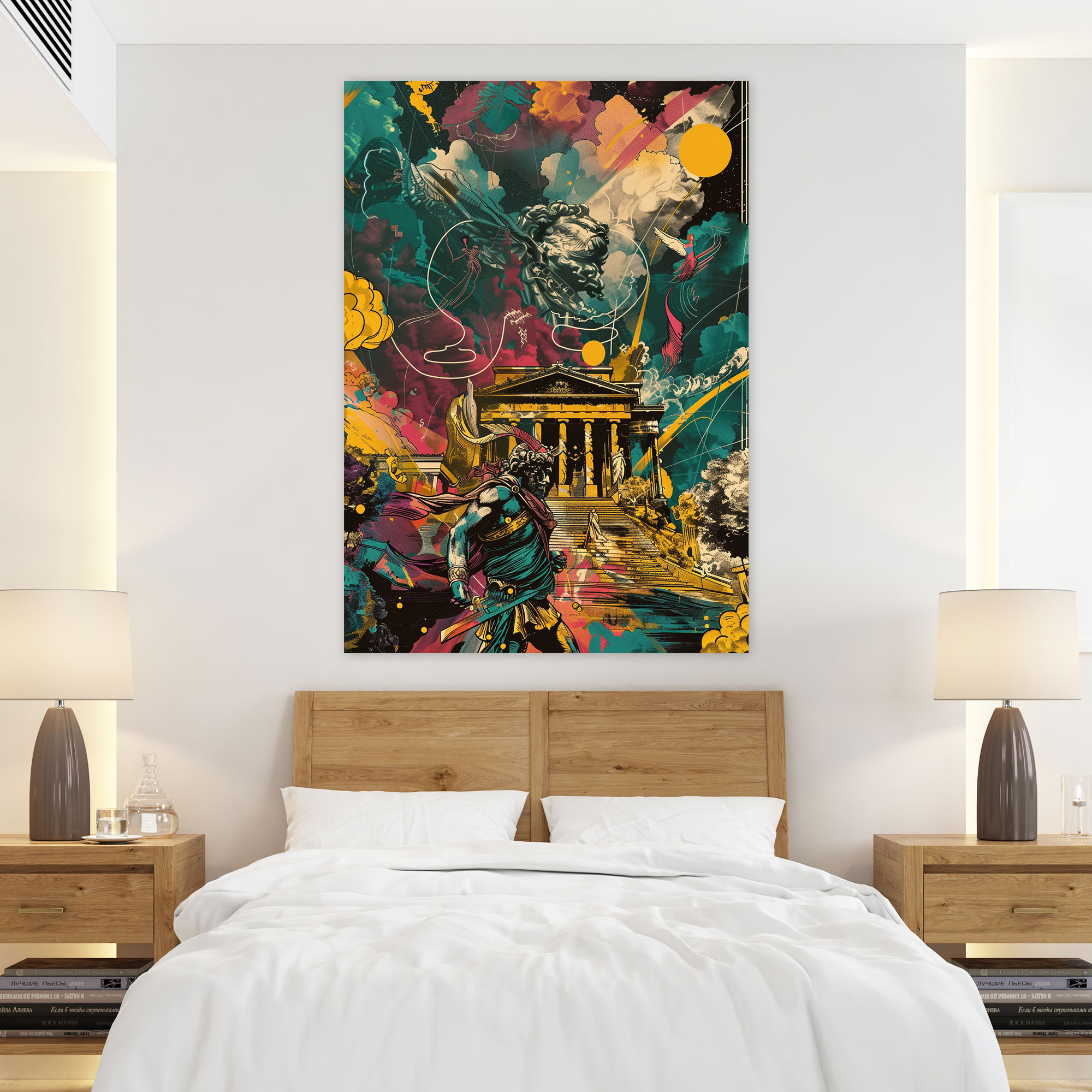 Comic Book Greek Mythology Canvas Print - Classicism And Popart, Canvas Print, Canvas Wall Art, Home Decoration