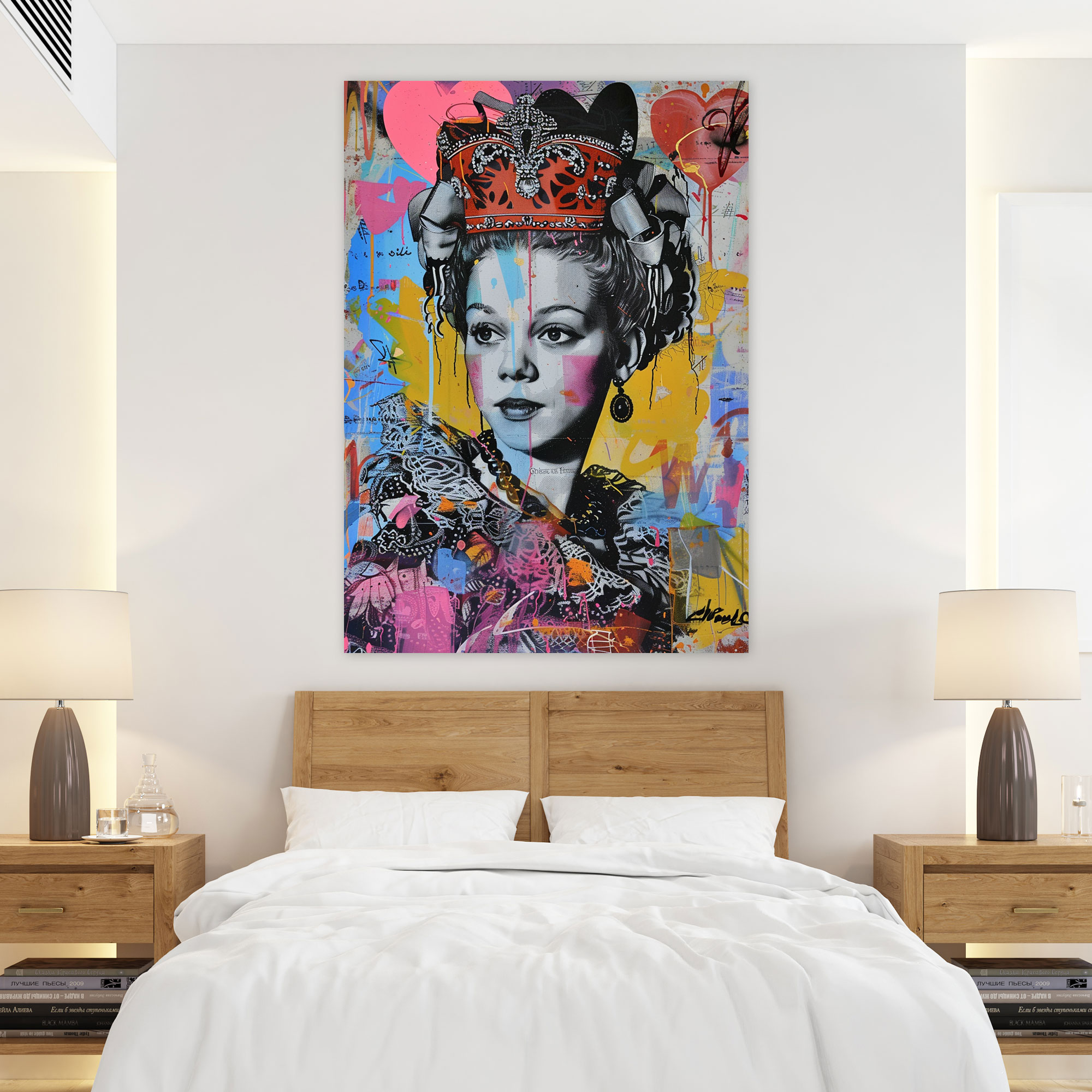 Graffiti Rococo Canvas Print - Classicism And Popart, Classicism With Pop Art, Wall Decoration, Canvas Wall Art