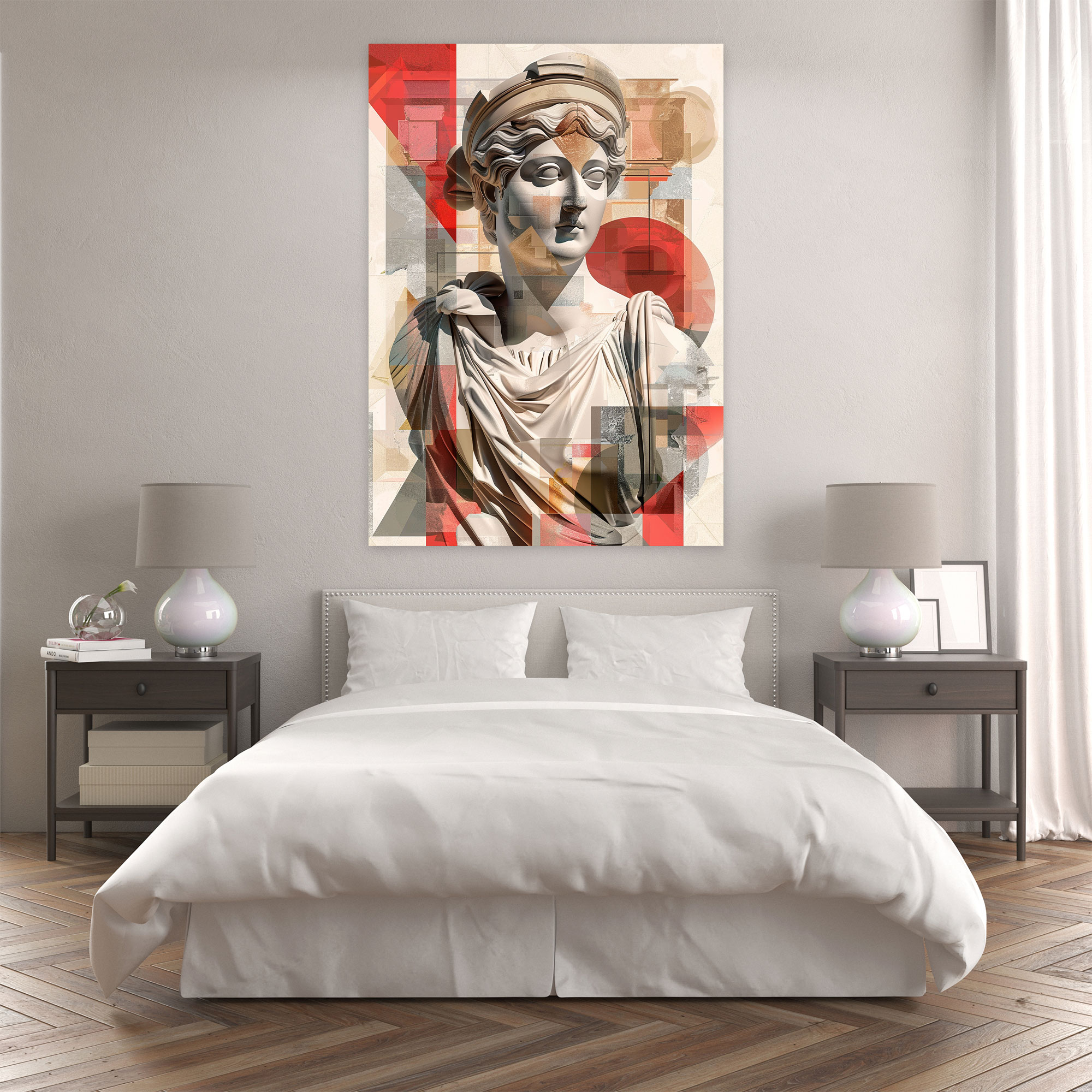 Abstract Roman Sculpture Wall Art - Classicism And Popart, Wall Art, Classicism With Pop Art, Canvas Wall Art
