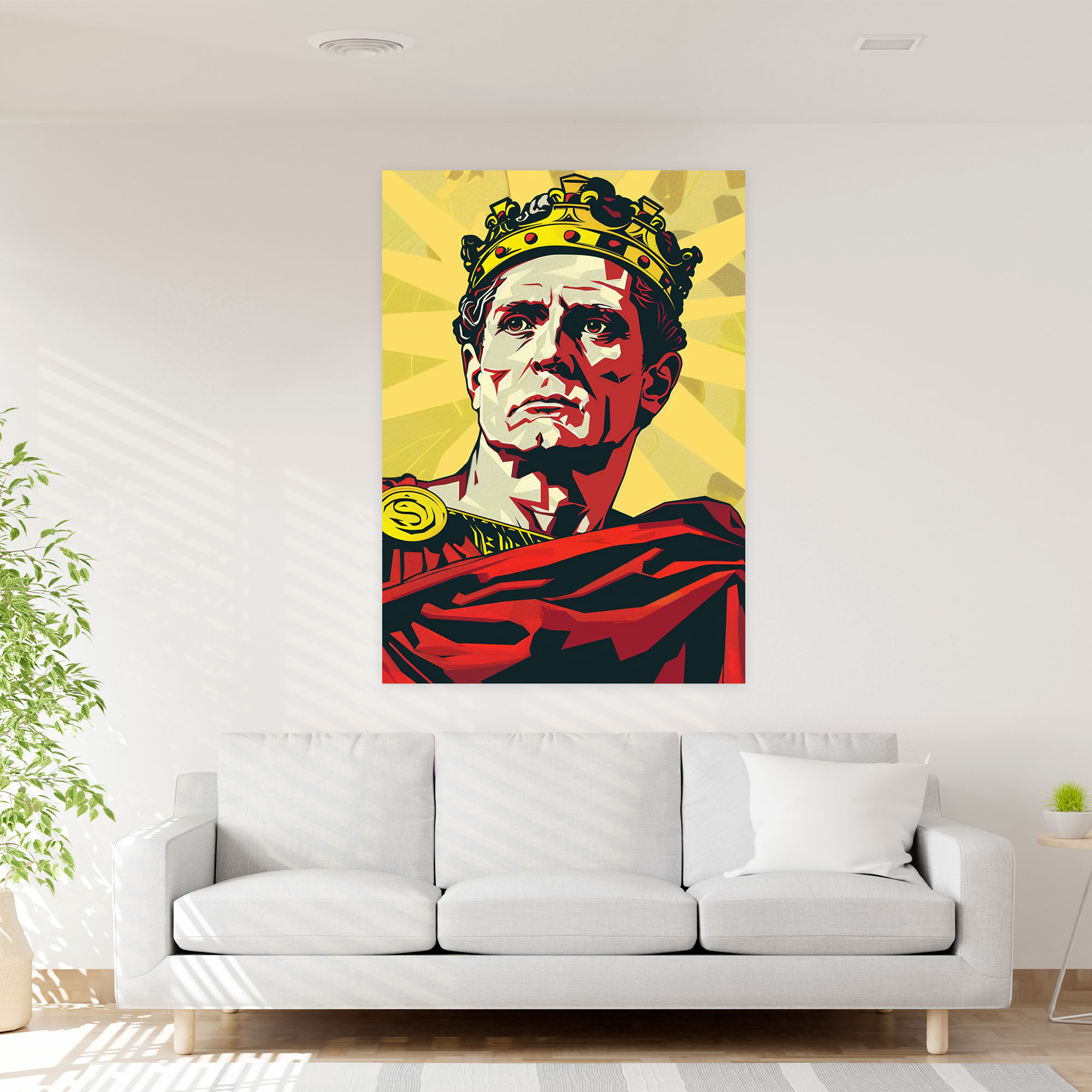 Comic Emperor Canvas Print - Classicism And Popart, Canvas Wall Art, Wall Decoration, Canvas