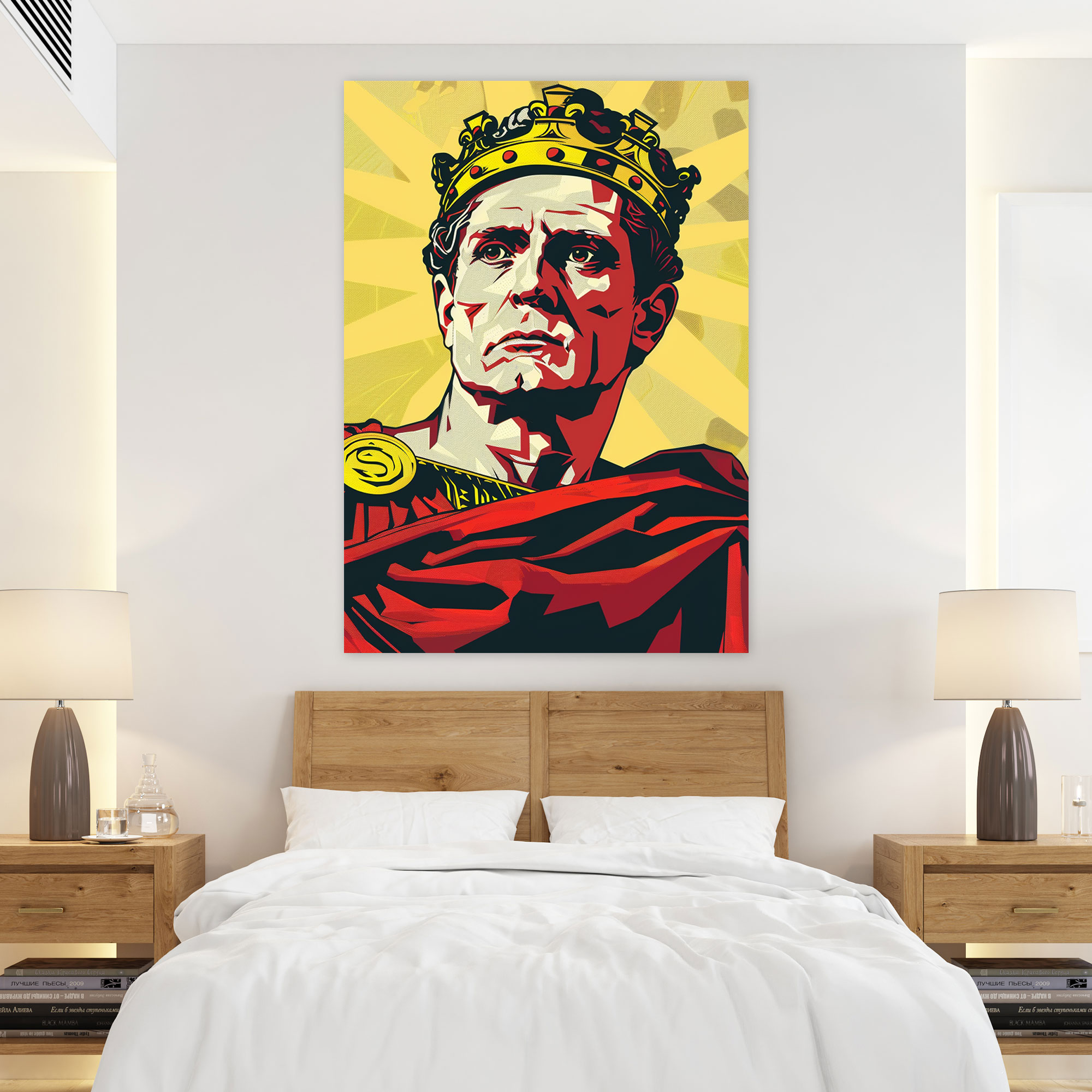 Comic Emperor Canvas Print - Classicism And Popart, Canvas Wall Art, Wall Decoration, Canvas