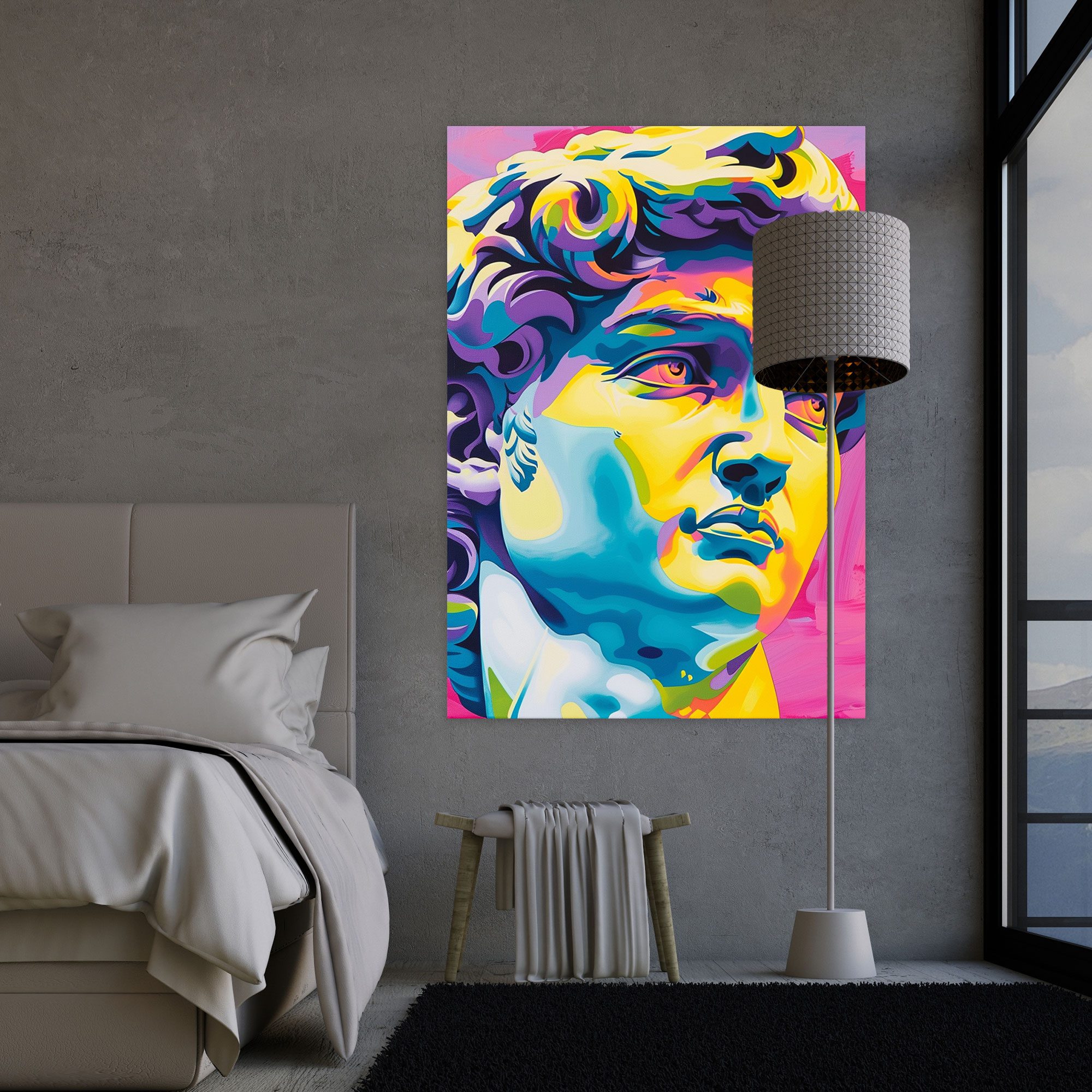 Bold Statue Canvas Print - Classicism And Popart, Canvas Wall Art, Canvas, Wall Art