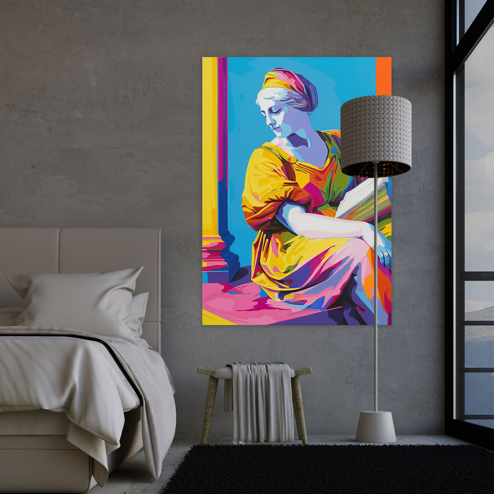 Vibrant Renaissance Wall Art - Classicism And Popart, Canvas Wall Art, Wall Decoration, Wall Art