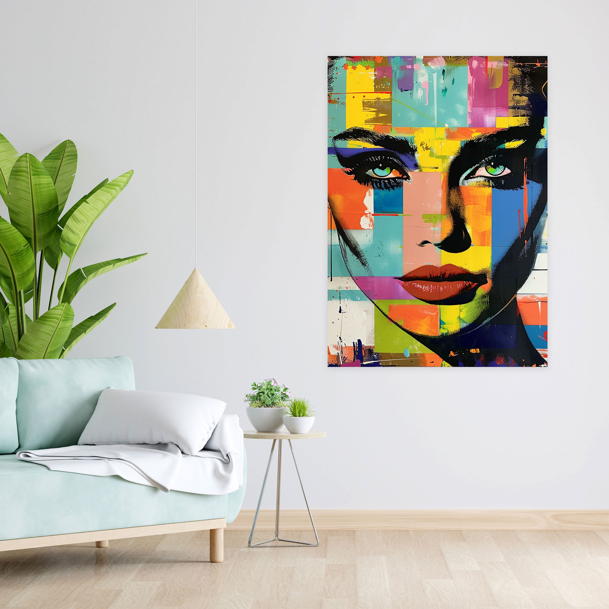 Pop Art Portre Duvar Sanatı - Klasizm ve Popart Ev Dekorasyonu Duvar Sanatı Kanvas Tablo Sanatı