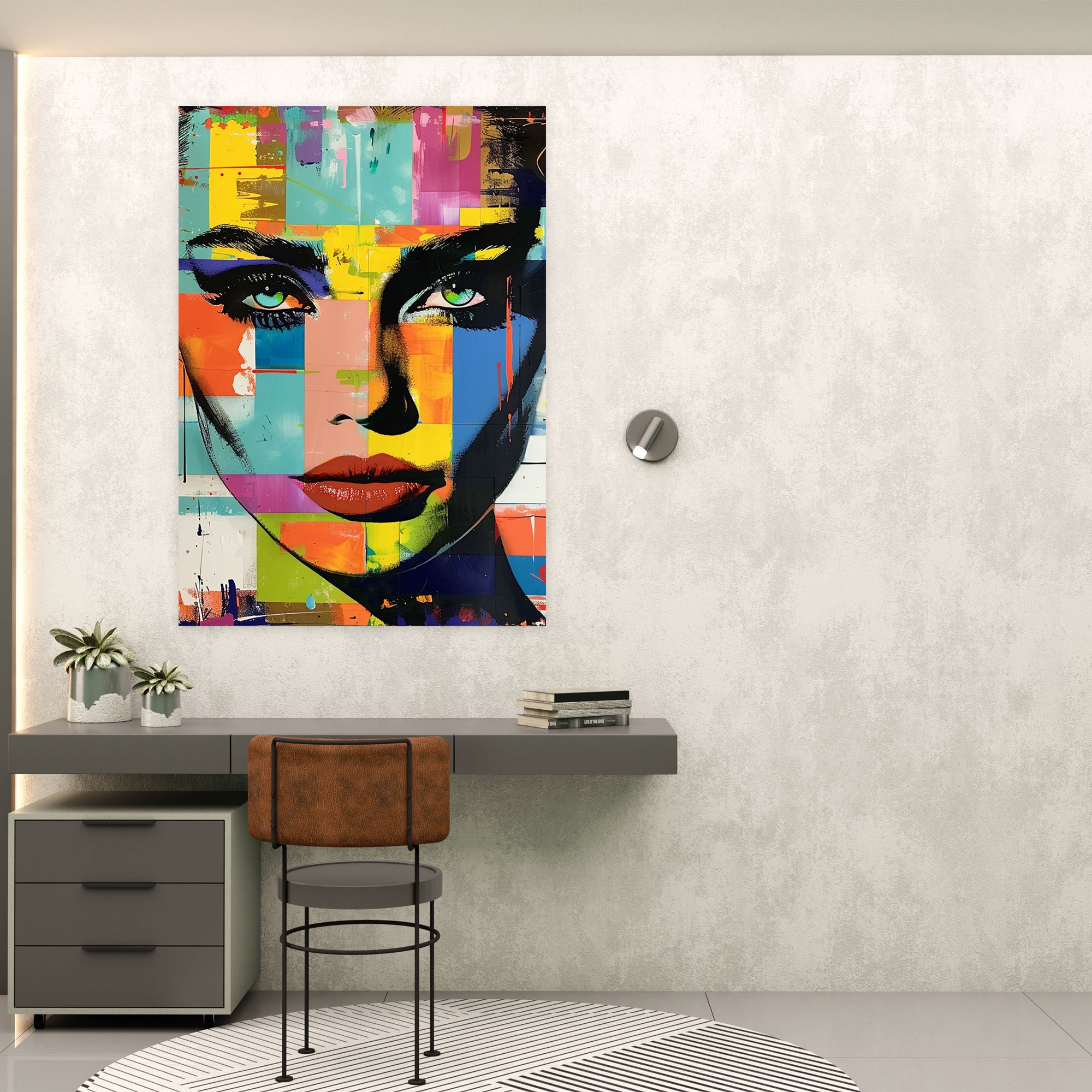 Pop Art Portre Duvar Sanatı - Klasizm ve Popart Ev Dekorasyonu Duvar Sanatı Kanvas Tablo Sanatı