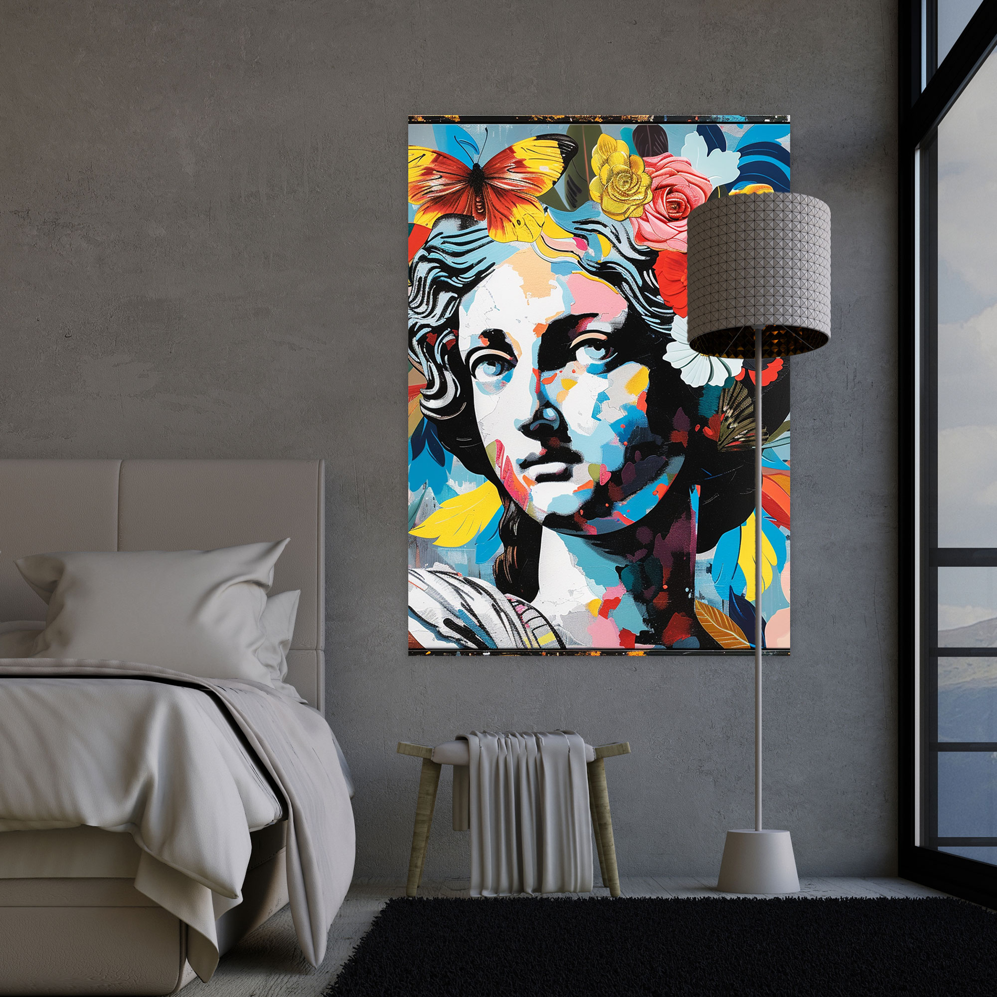 Renaissance Pop Art Canvas Print - Classicism And Popart, Wall Art, Combine Classicism With Pop Art, Wall Decoration