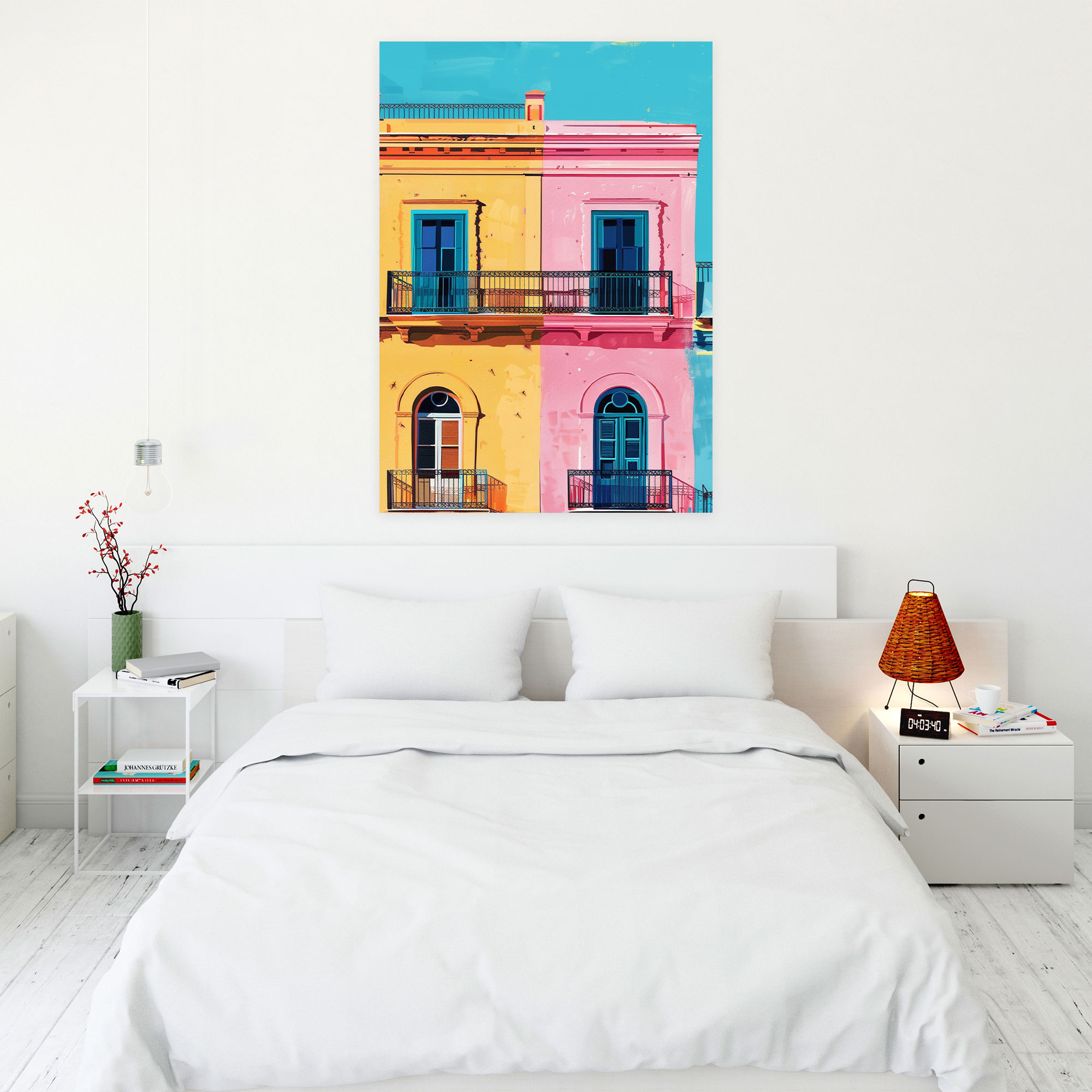 Pop Art Architecture Wall Decoration - Classicism And Popart, Combine Classicism With Pop Art, Canvas Wall Art, Canvas