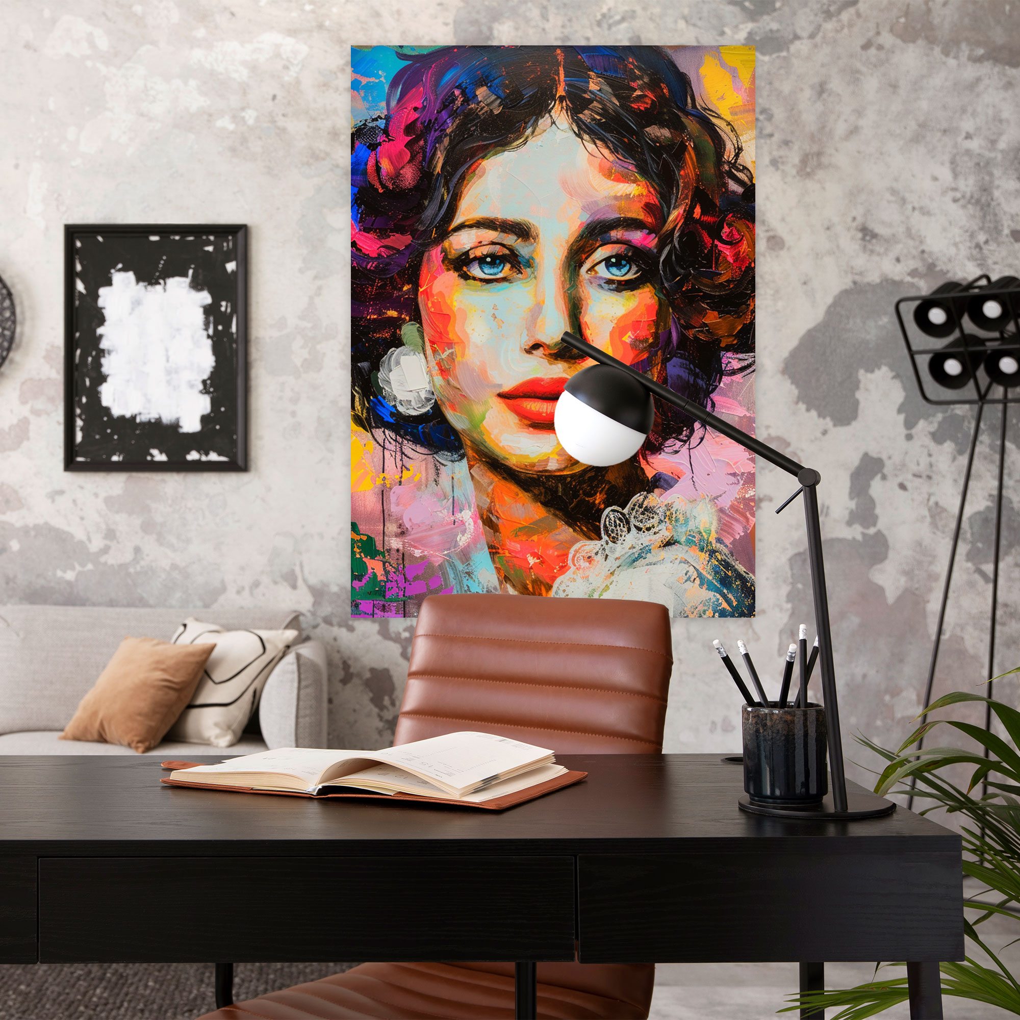 Klasik ve Popart Tarzında Kanvas Tablo - Duvar Dekorasyonu Klasik Tarzı Popart ile Birleştirin