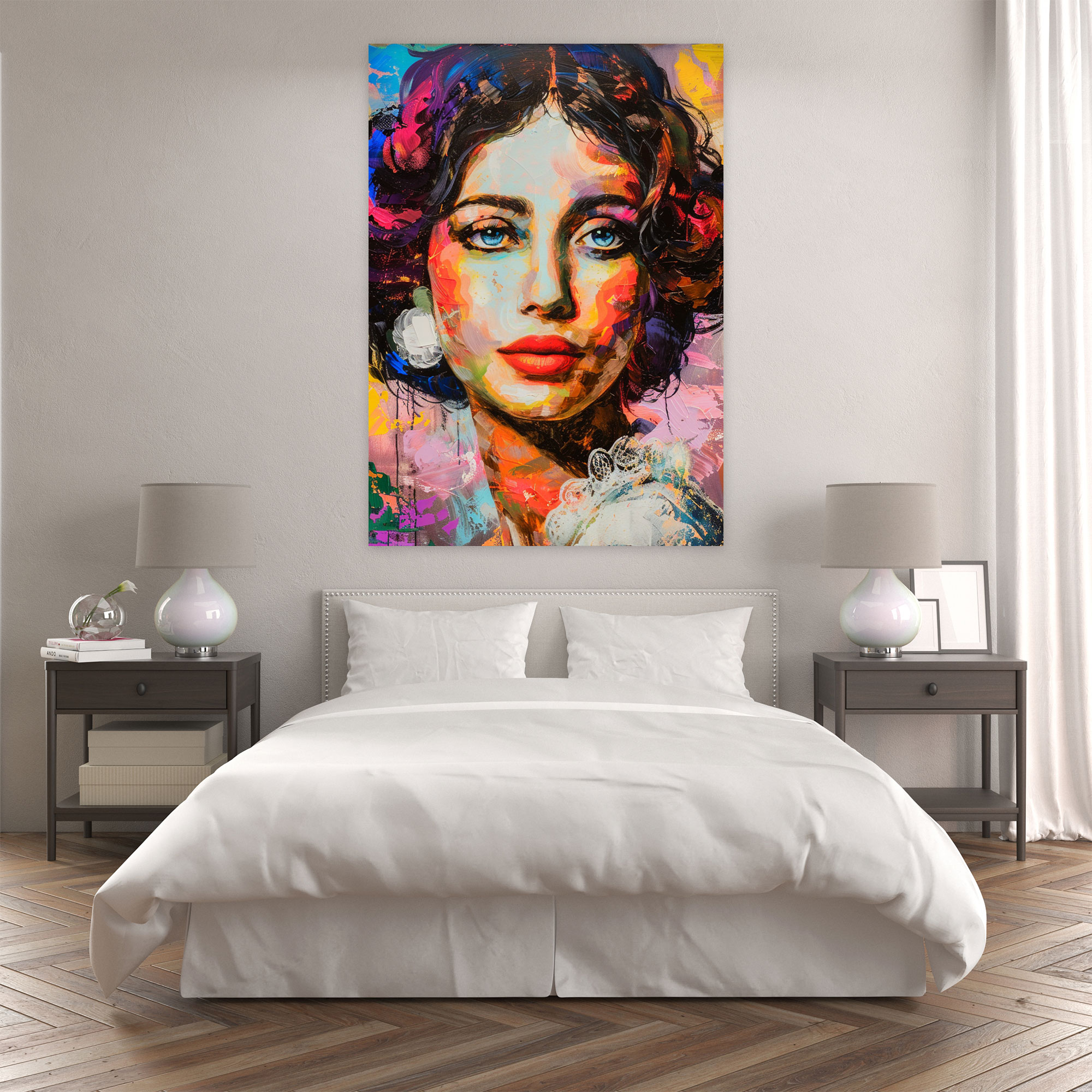 Klasik ve Popart Tarzında Kanvas Tablo - Duvar Dekorasyonu Klasik Tarzı Popart ile Birleştirin