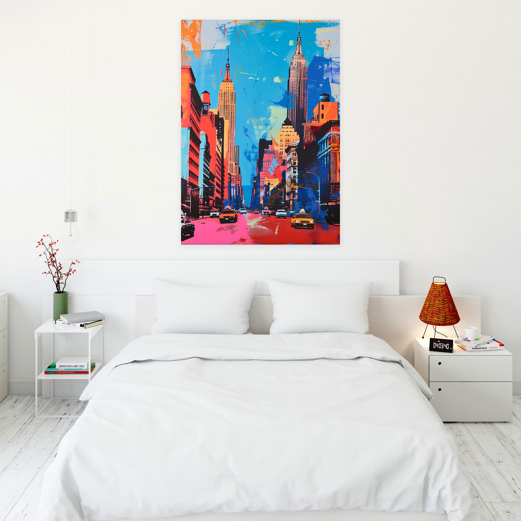 Pop Art Şehir Manzarası Kanvas Tablo - Klasizm ve Pop Art Duvar Sanatı Klasizmi Pop Art ile Birleştirin