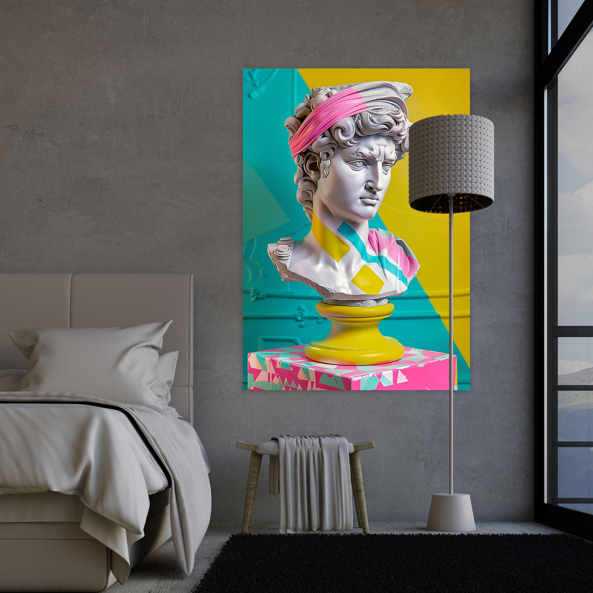 Classicism And Pop Art Fusion Wall Decoration - Classicism And Popart, Wall Decoration, Canvas, Home Decoration