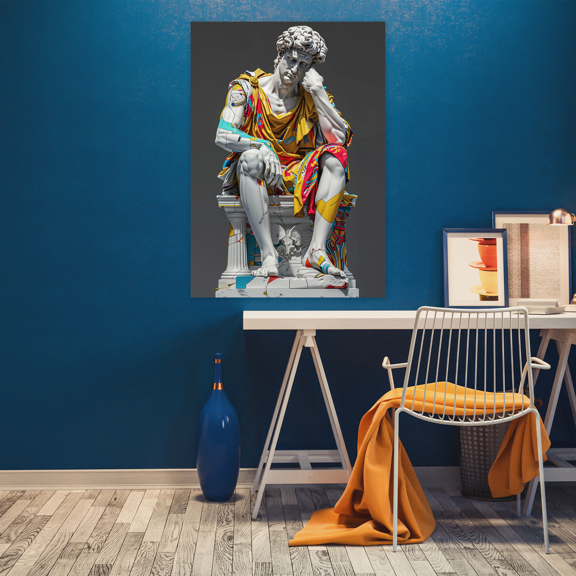 Neoclassical Graffiti Canvas Print - Classicism And Popart, Home Decoration, Canvas, Neoclassical Statues