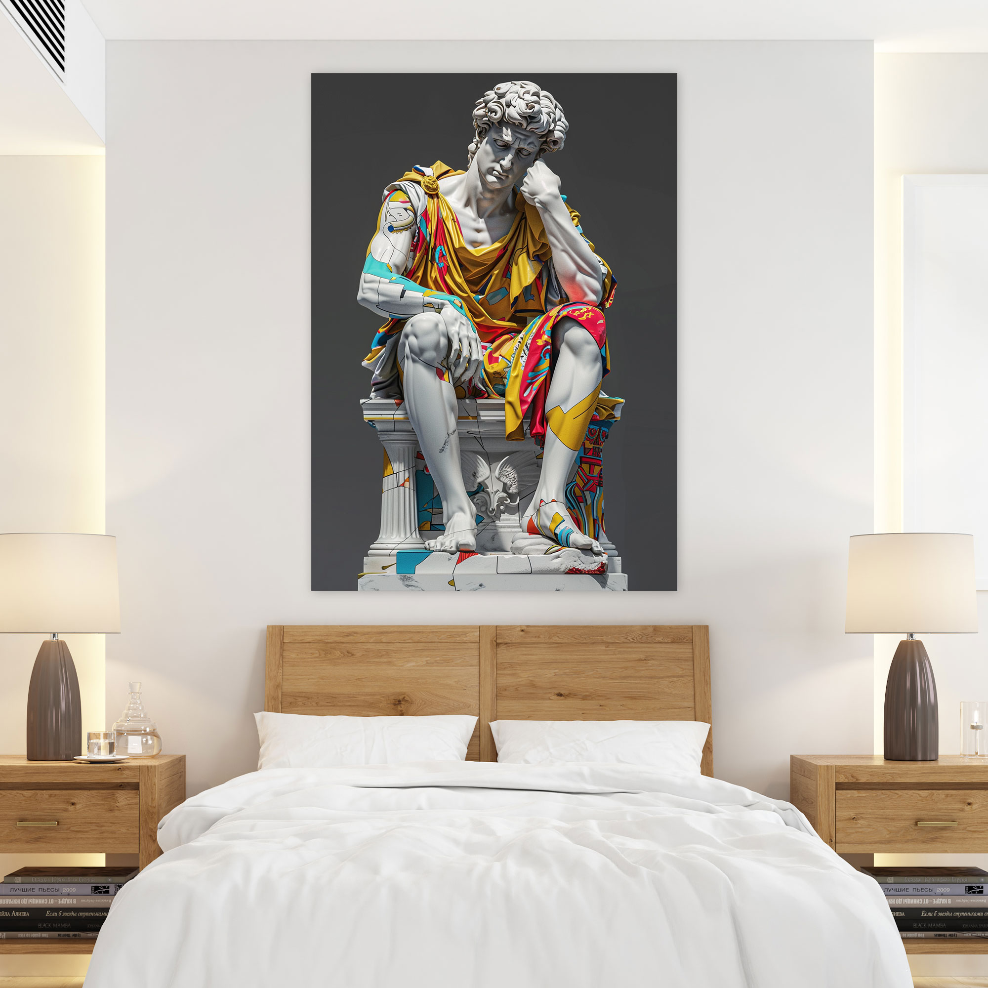 Neoclassical Graffiti Canvas Print - Classicism And Popart, Home Decoration, Canvas, Neoclassical Statues