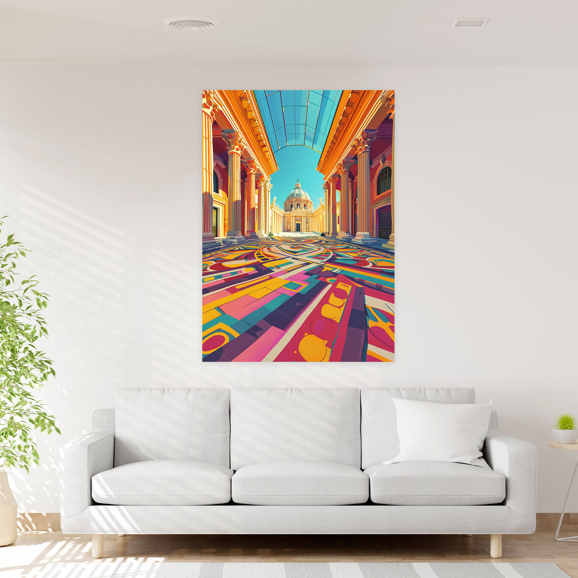 Roman Pop Art Wall Art - Classicism And Popart, Roman Architecture, Home Decoration, Canvas Wall Art